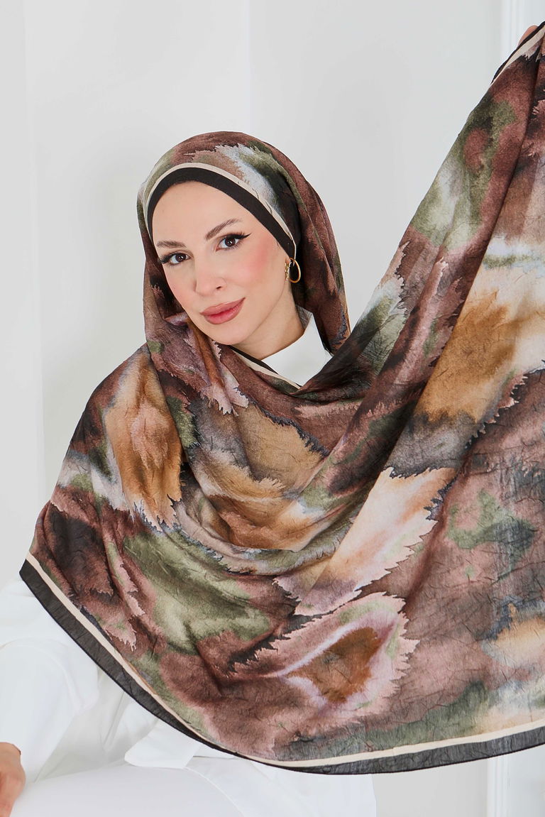 Natural Harmony Bambu Crash Şal - 27914-ACIK-KAHVE - TOFİSA