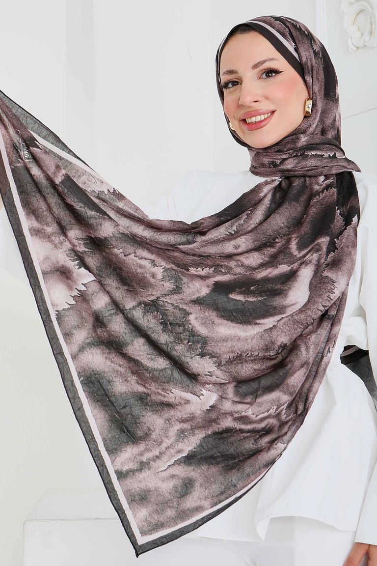 Natural Harmony Bambu Crash Şal - 27914-KAHVE - TOFİSA