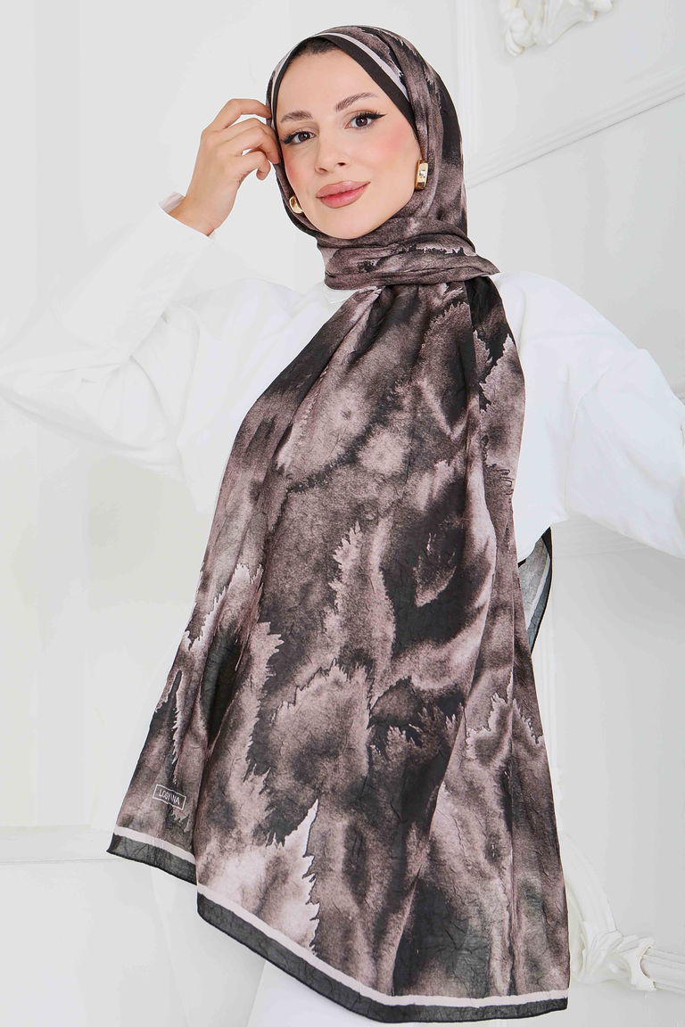 Natural Harmony Bambu Crash Şal - 27914-KAHVE - TOFİSA