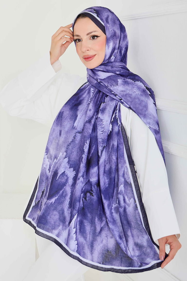 Natural Harmony Bambu Crash Şal - 27914-LILA - TOFİSA