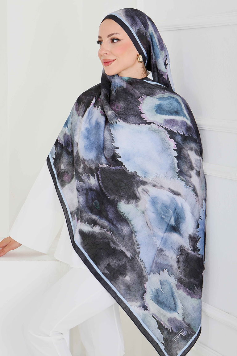 Natural Harmony Bambu Crash Şal - 27914-SIYAH - TOFİSA