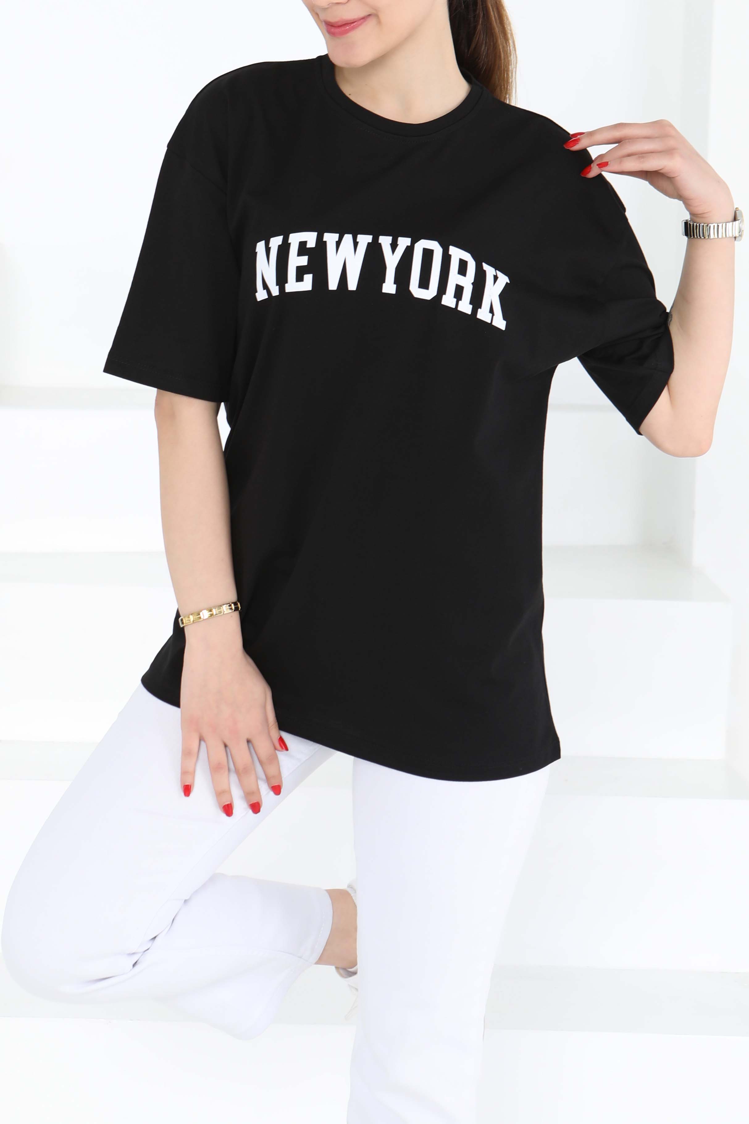 NEW YORK Baskılı Kısa Kollu T-Şhirt - 27125 - 5