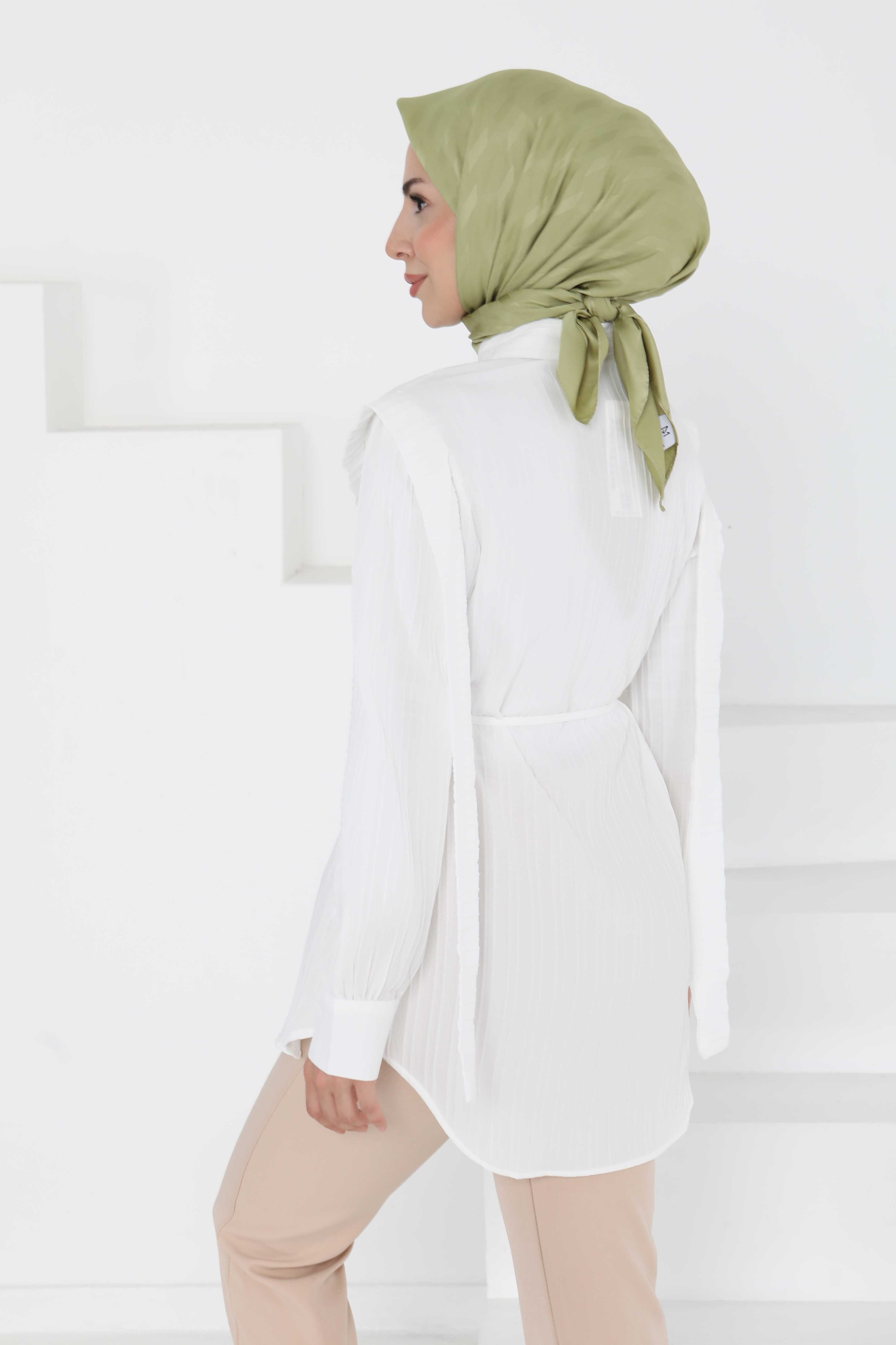 Omuz Bağlama Detaylı Tunik - 27195 - 5