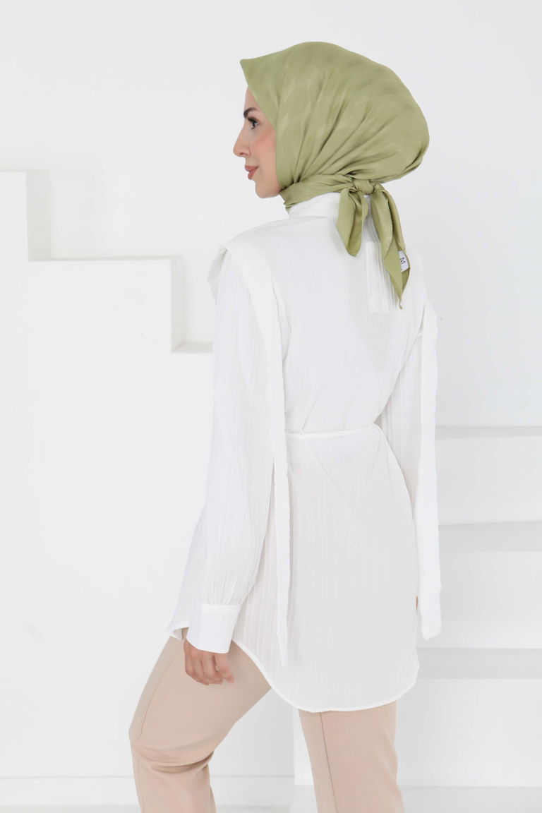 Omuz Bağlama Detaylı Tunik - 27195 - TOFİSA