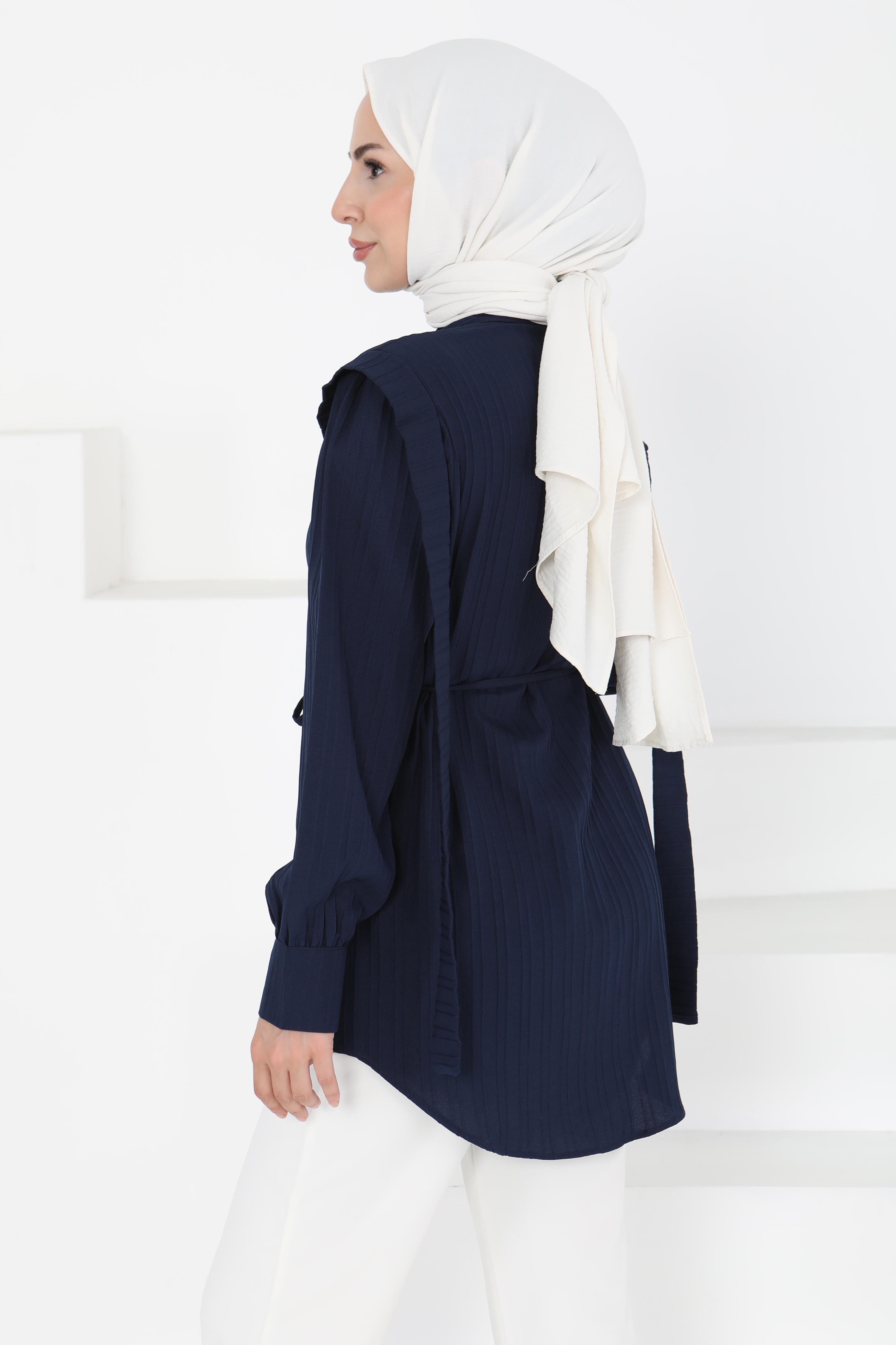 Omuz Bağlama Detaylı Tunik - 27195 - 5