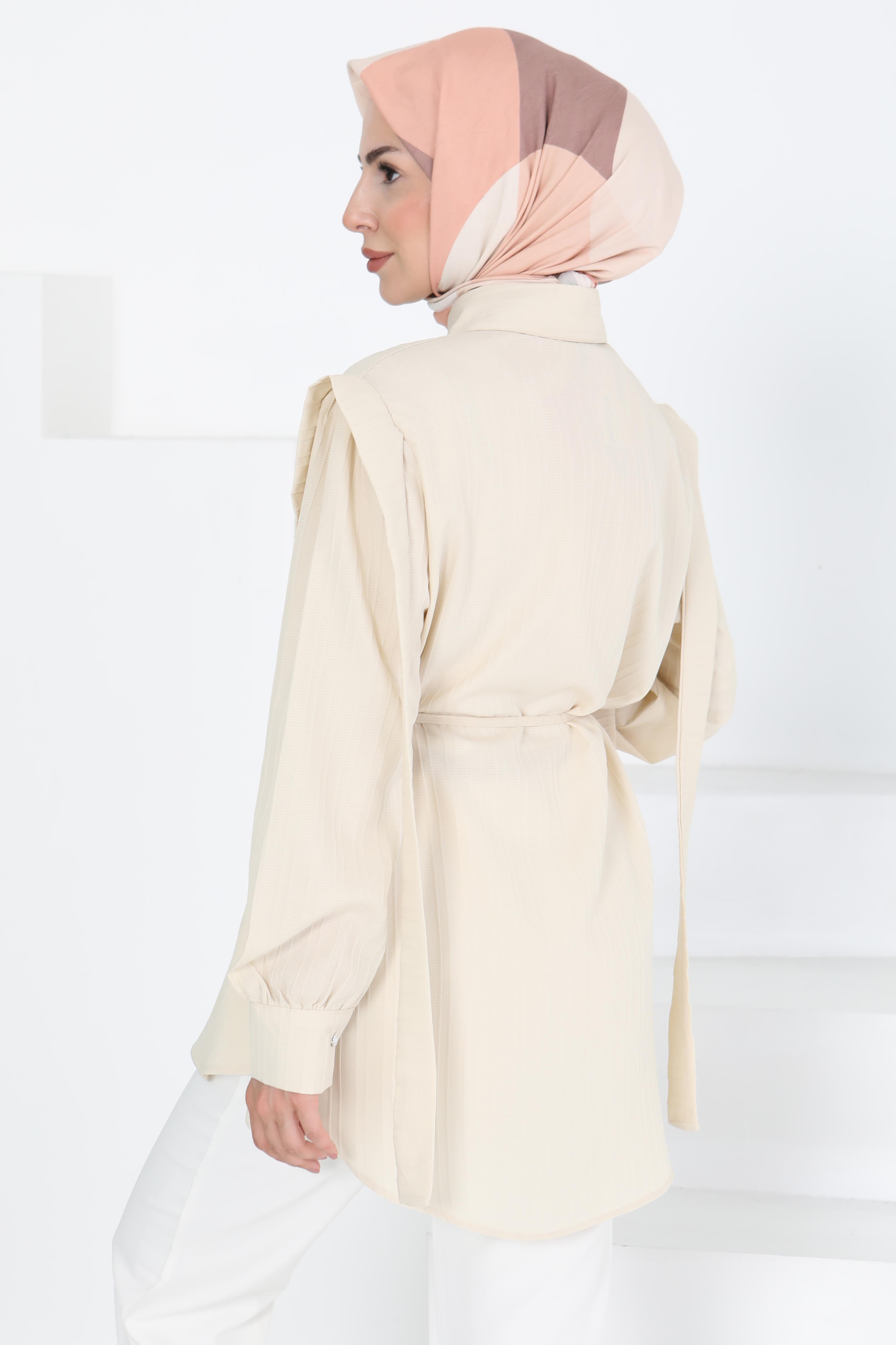 Omuz Bağlama Detaylı Tunik - 27195 - 5