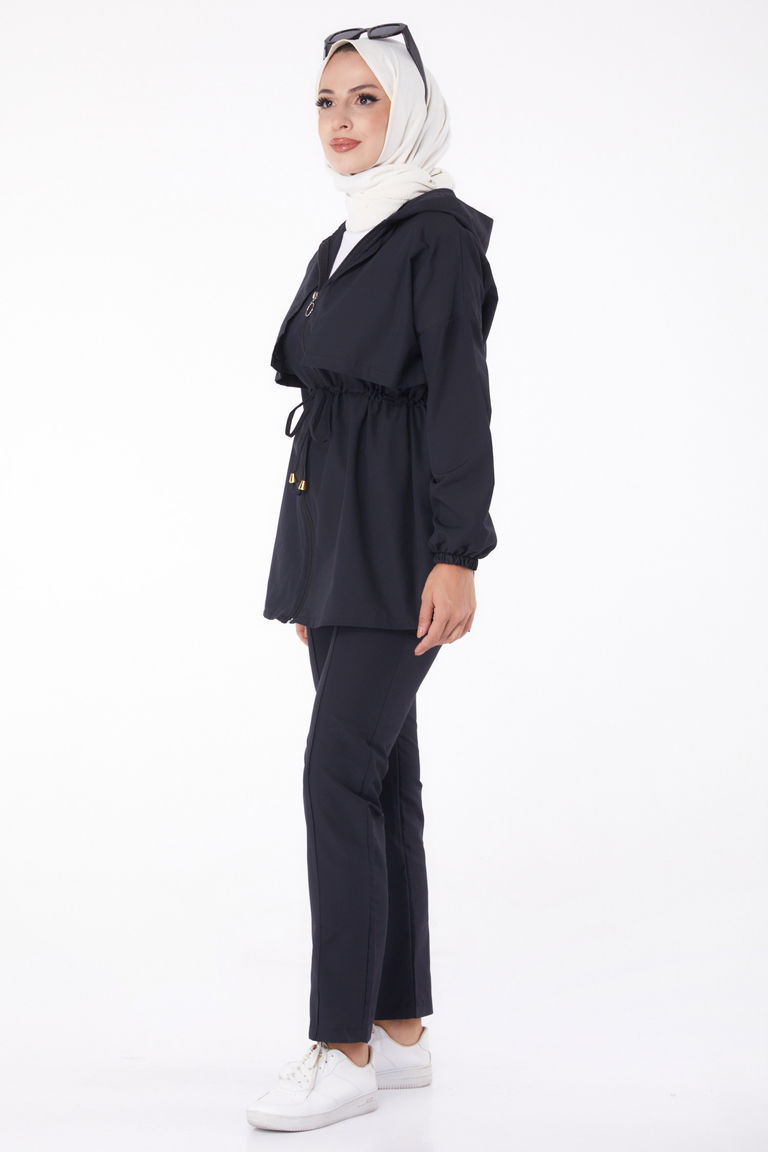Önden Bağlamalı İkili Takım Siyah - 27073 - TOFİSA