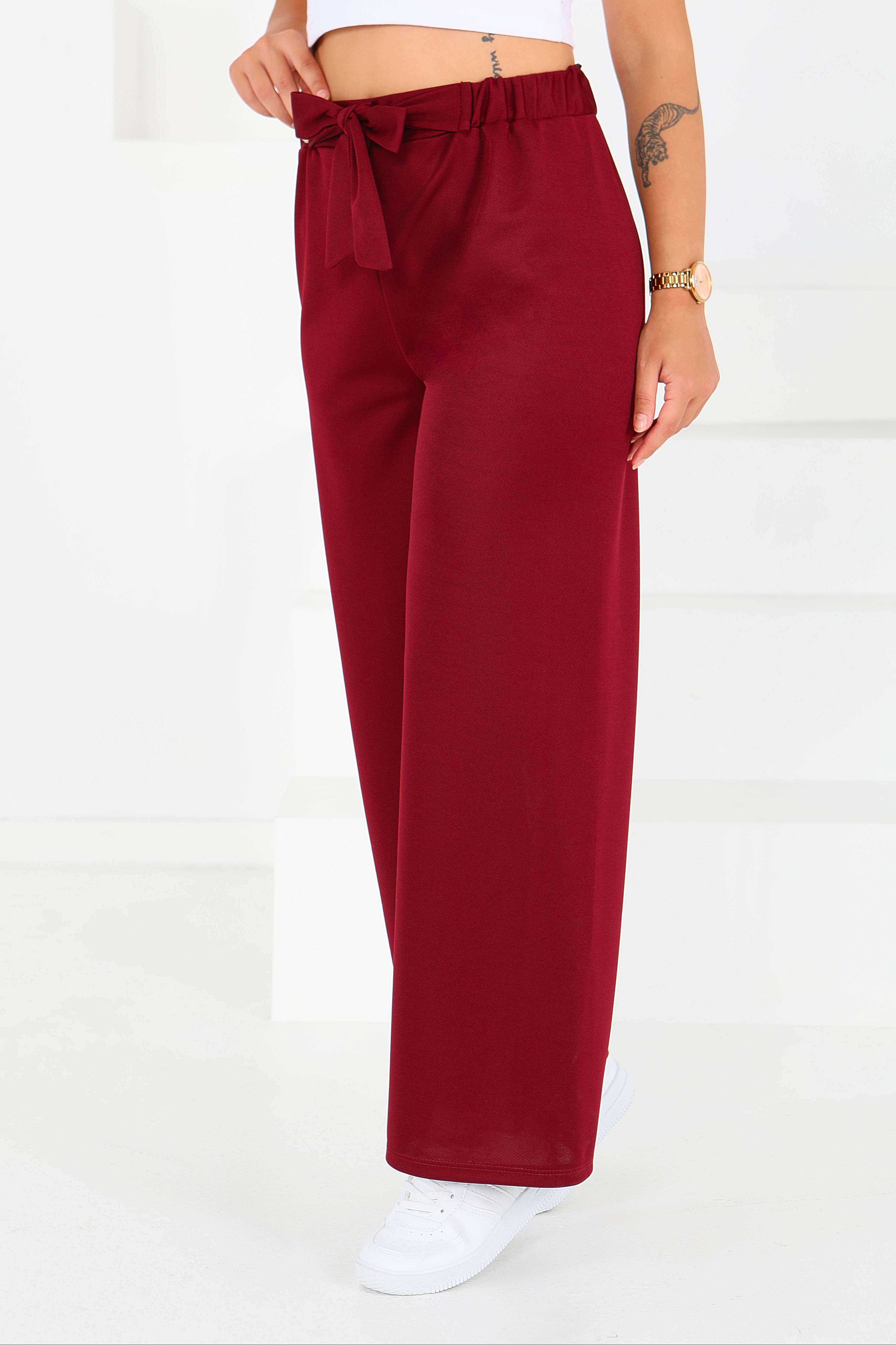 Önden Bağlamalı Pantolon - 27553 - 3