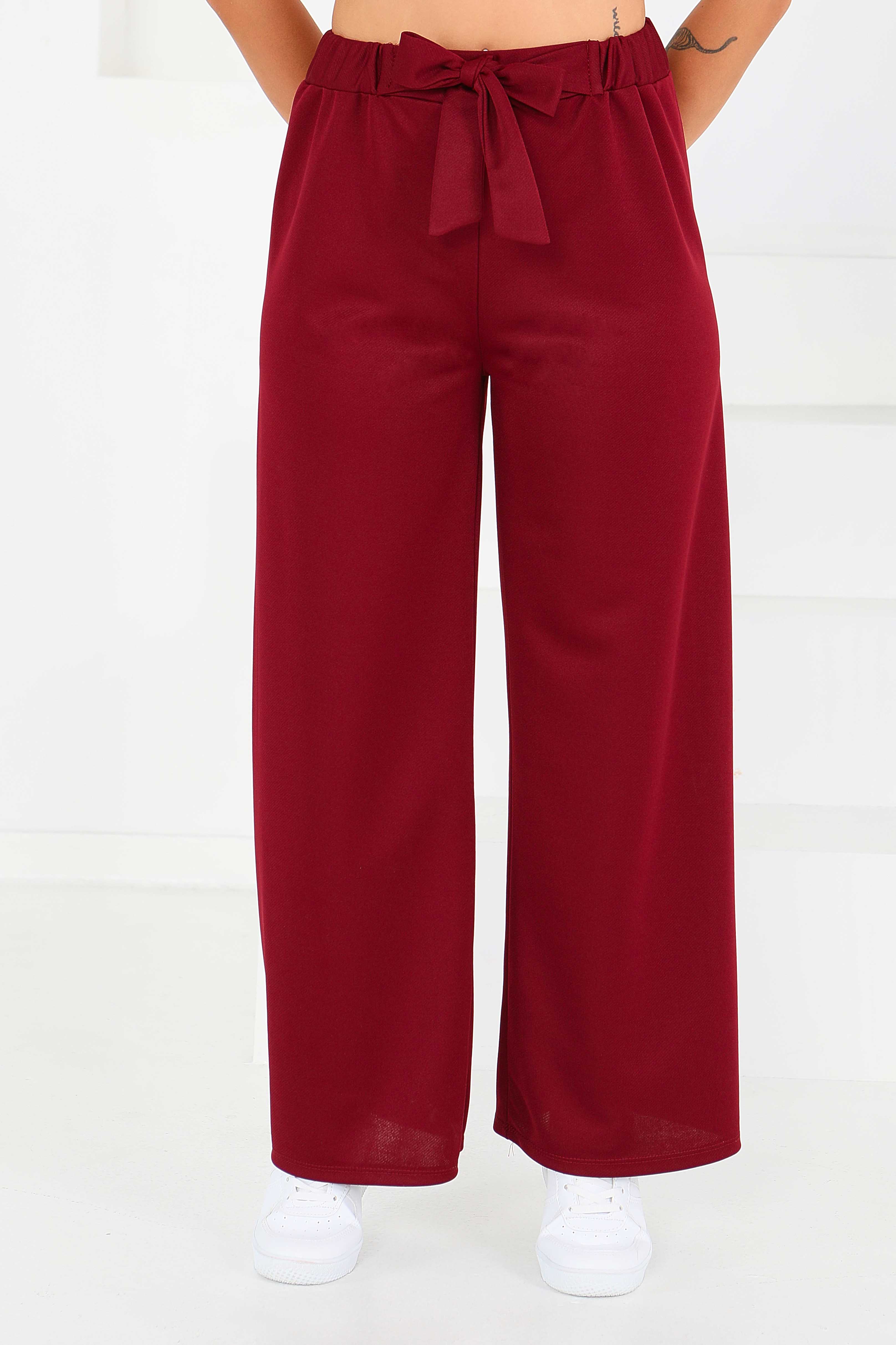 Önden Bağlamalı Pantolon - 27553 - 4