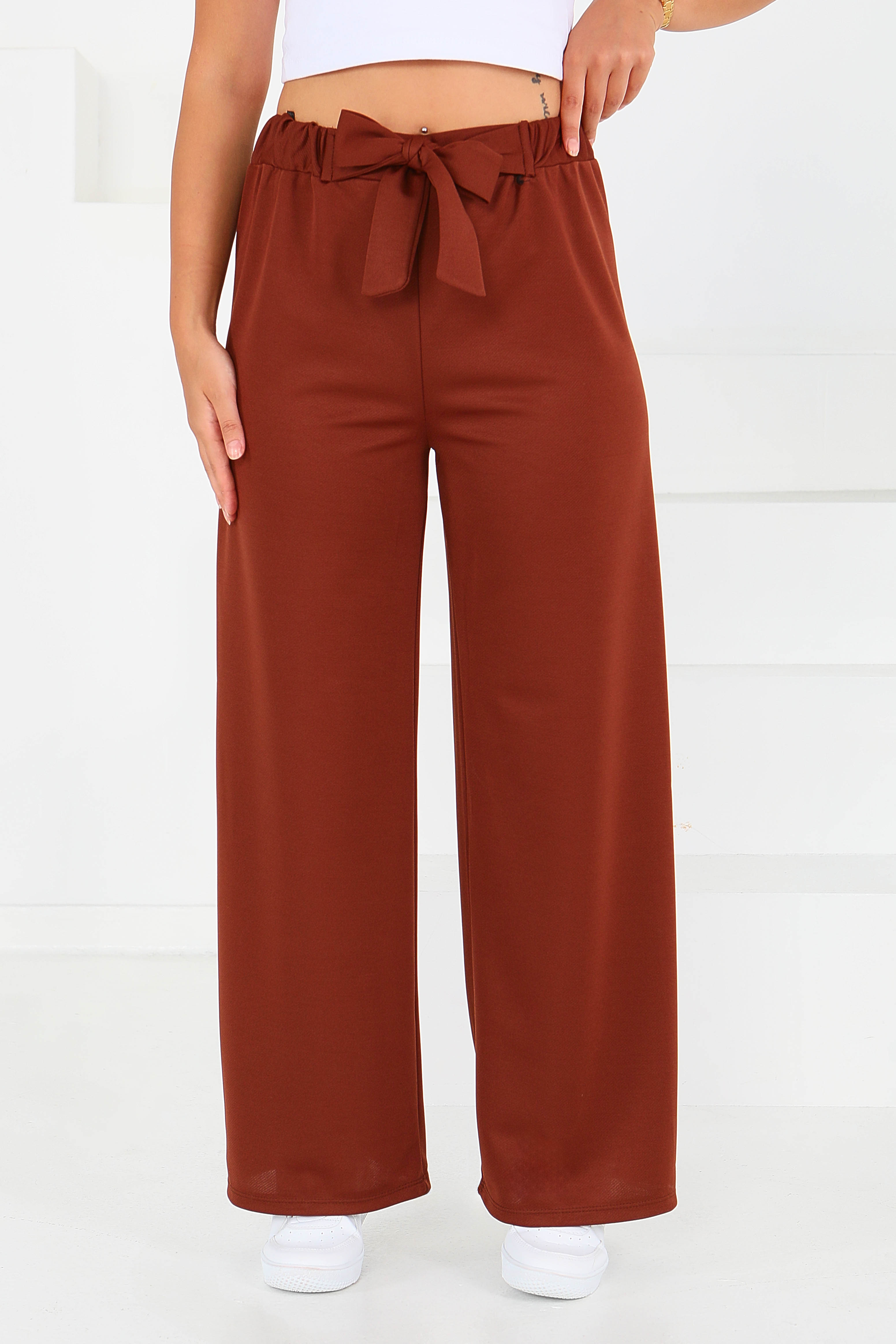 Önden Bağlamalı Pantolon - 27553 - 2