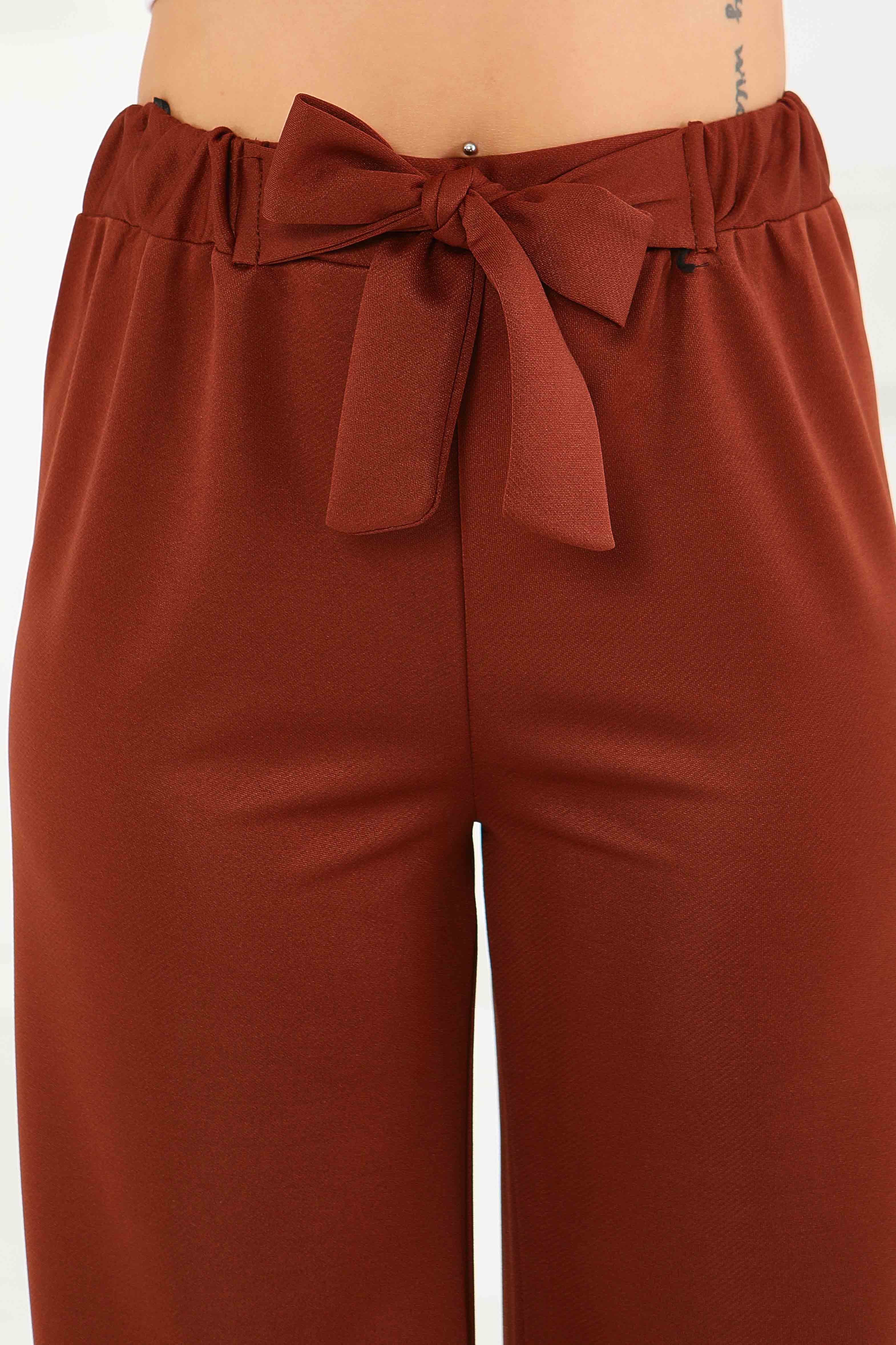 Önden Bağlamalı Pantolon - 27553 - 4