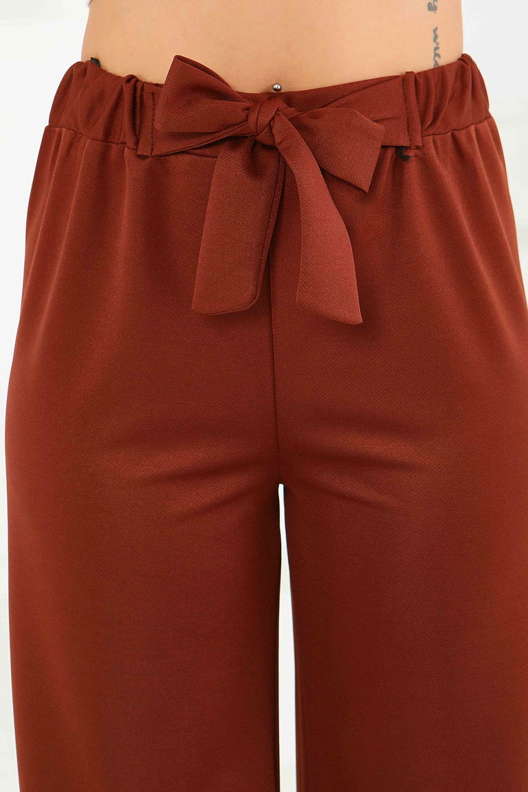 Önden Bağlamalı Pantolon - 27553 - TOFİSA