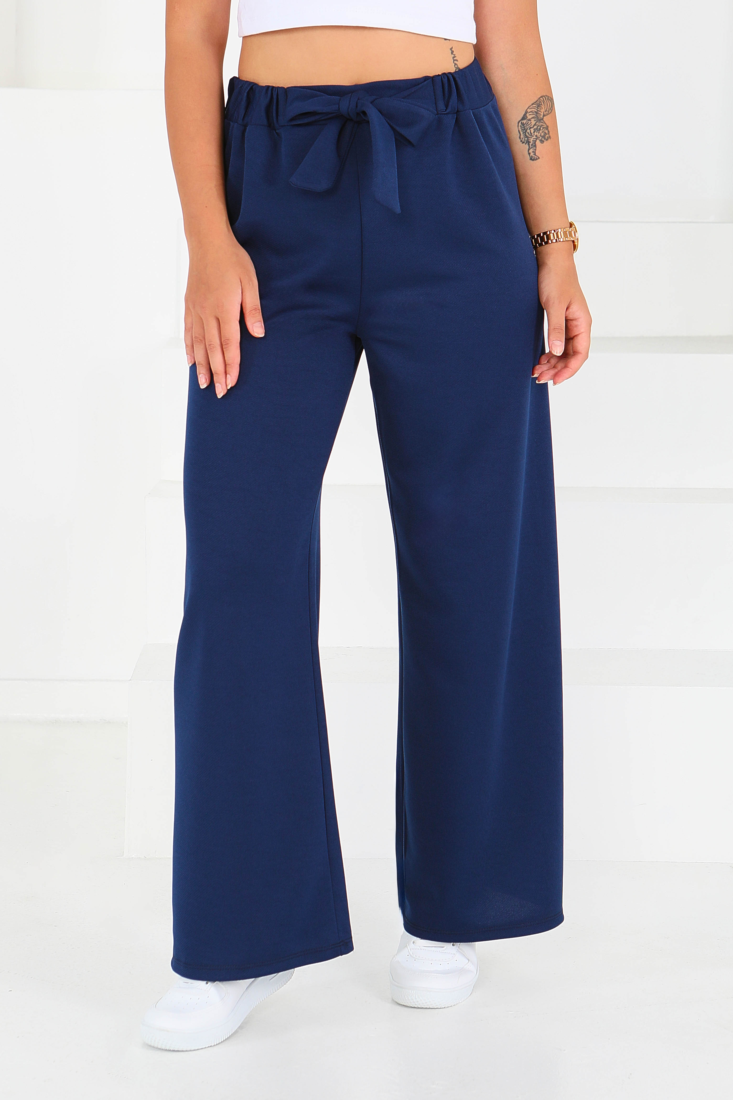 Önden Bağlamalı Pantolon - 27553 - 1