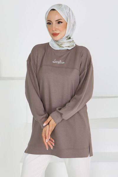 Önü Baskılı Biyeli Oysho Sweatshirt - 27609 
