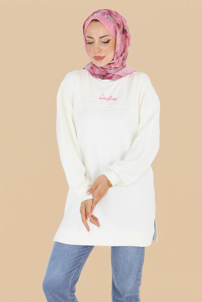 Önü Baskılı Biyeli Oysho Sweatshirt - 27609 