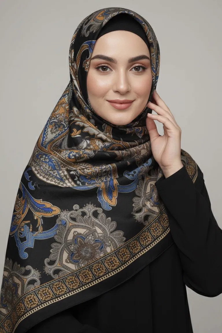 Oriental Muse Ethnic Serisi Pamuk Şal - 28114-ORANJ - TOFİSA