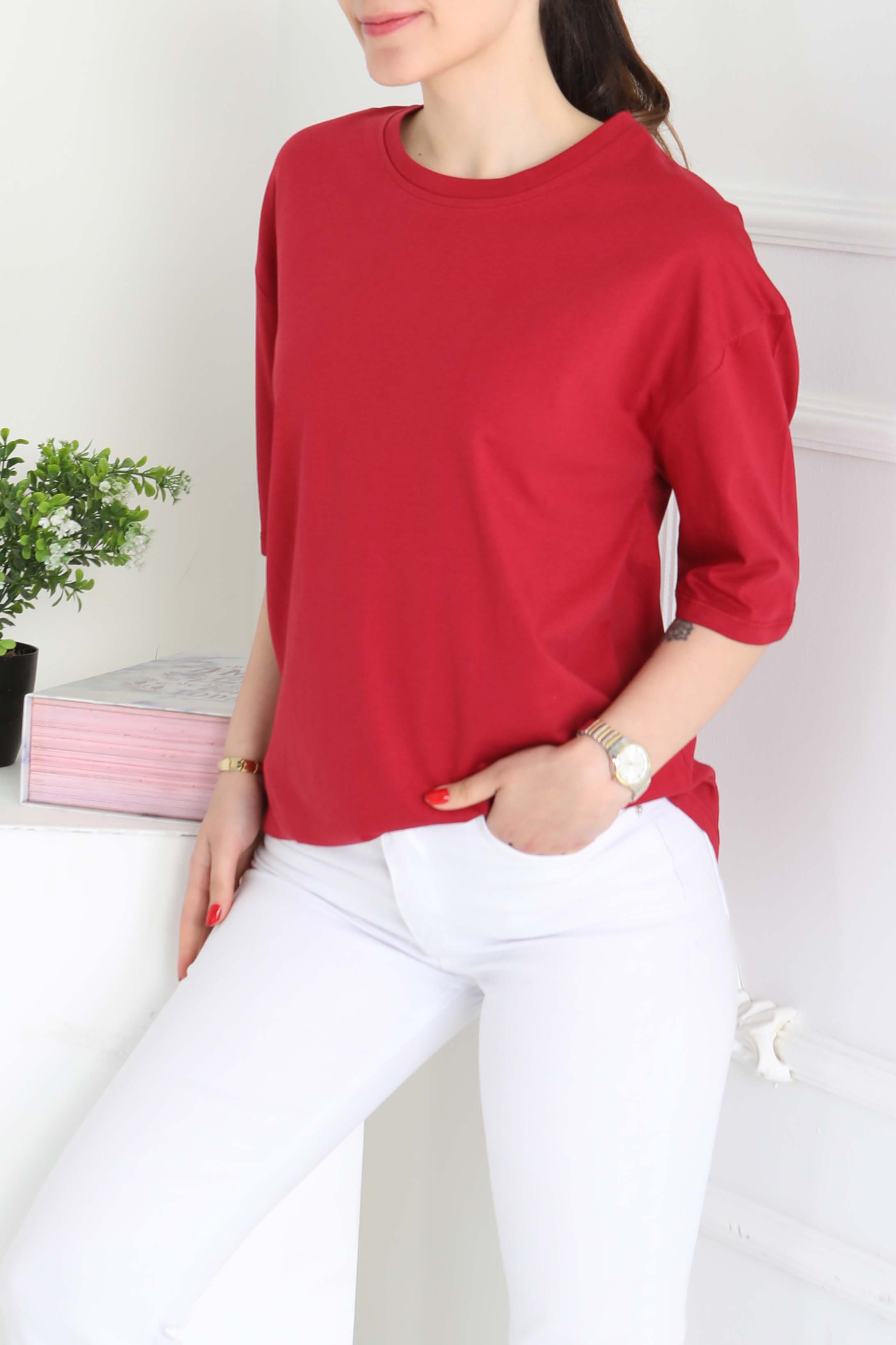 Oversize Kısa Kollu T-Şhirt - 27118 - 6