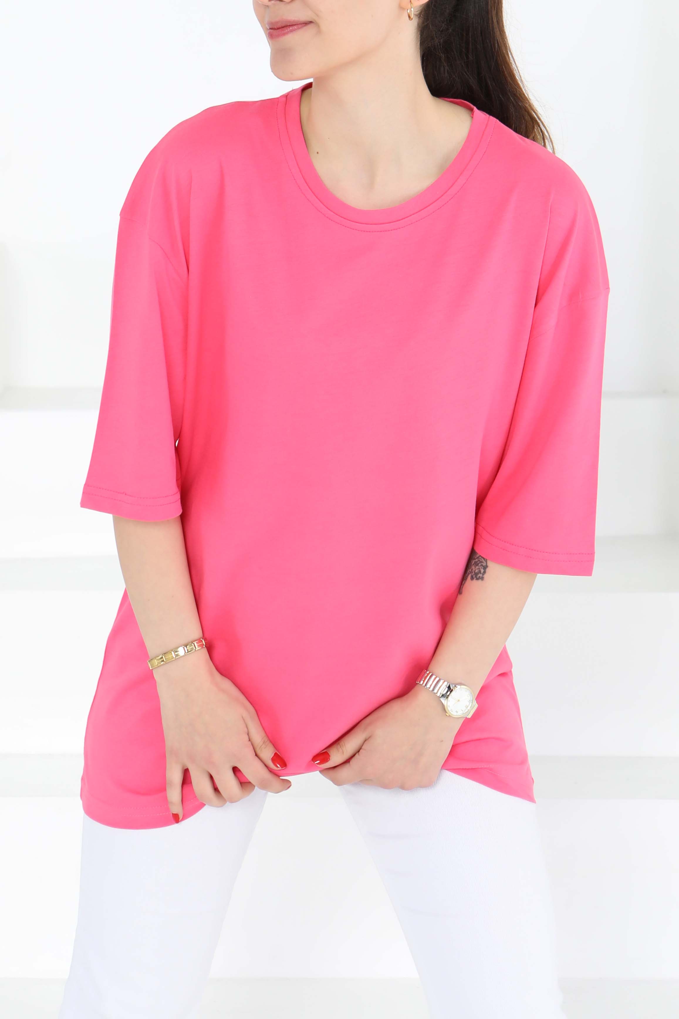 Oversize Kısa Kollu T-Şhirt - 27118 - 3