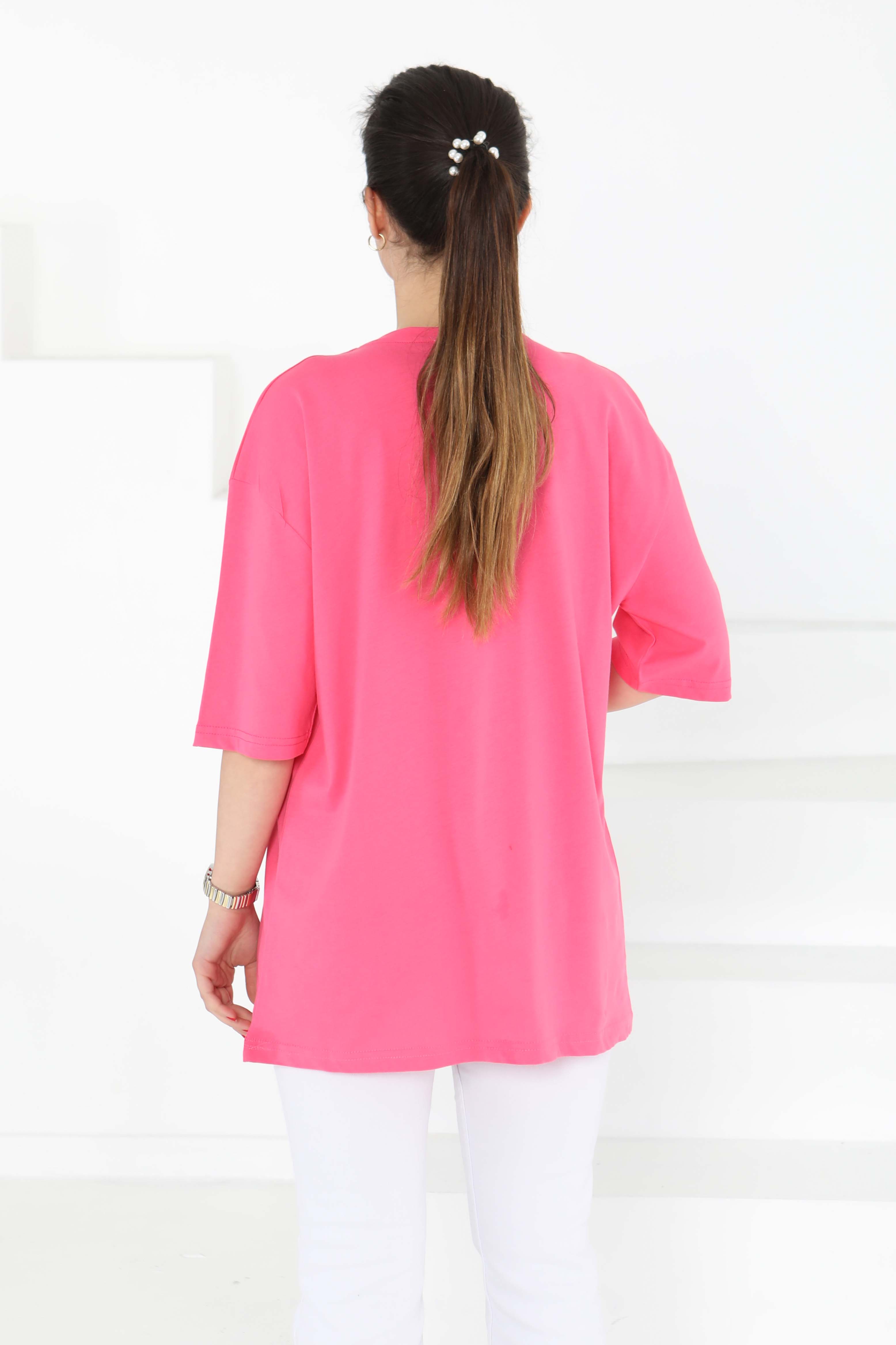 Oversize Kısa Kollu T-Şhirt - 27118 - 5