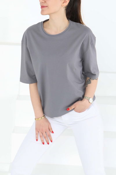 Oversize Kısa Kollu T-Şhirt - 27118 