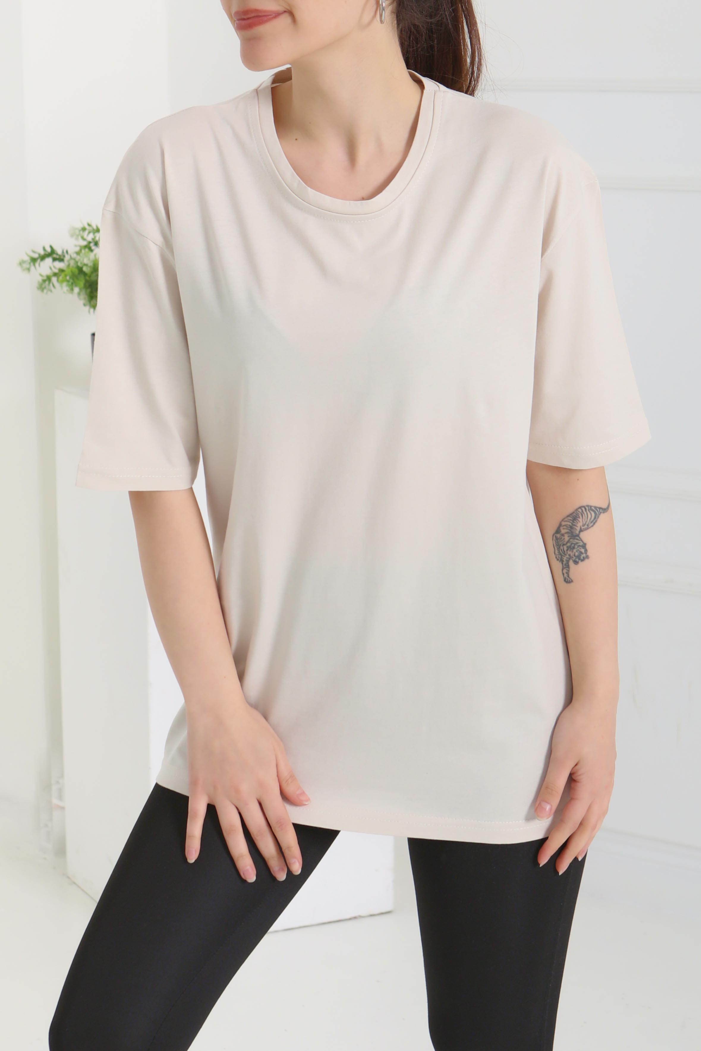 Oversize Kısa Kollu T-Şhirt - 27118 - 2