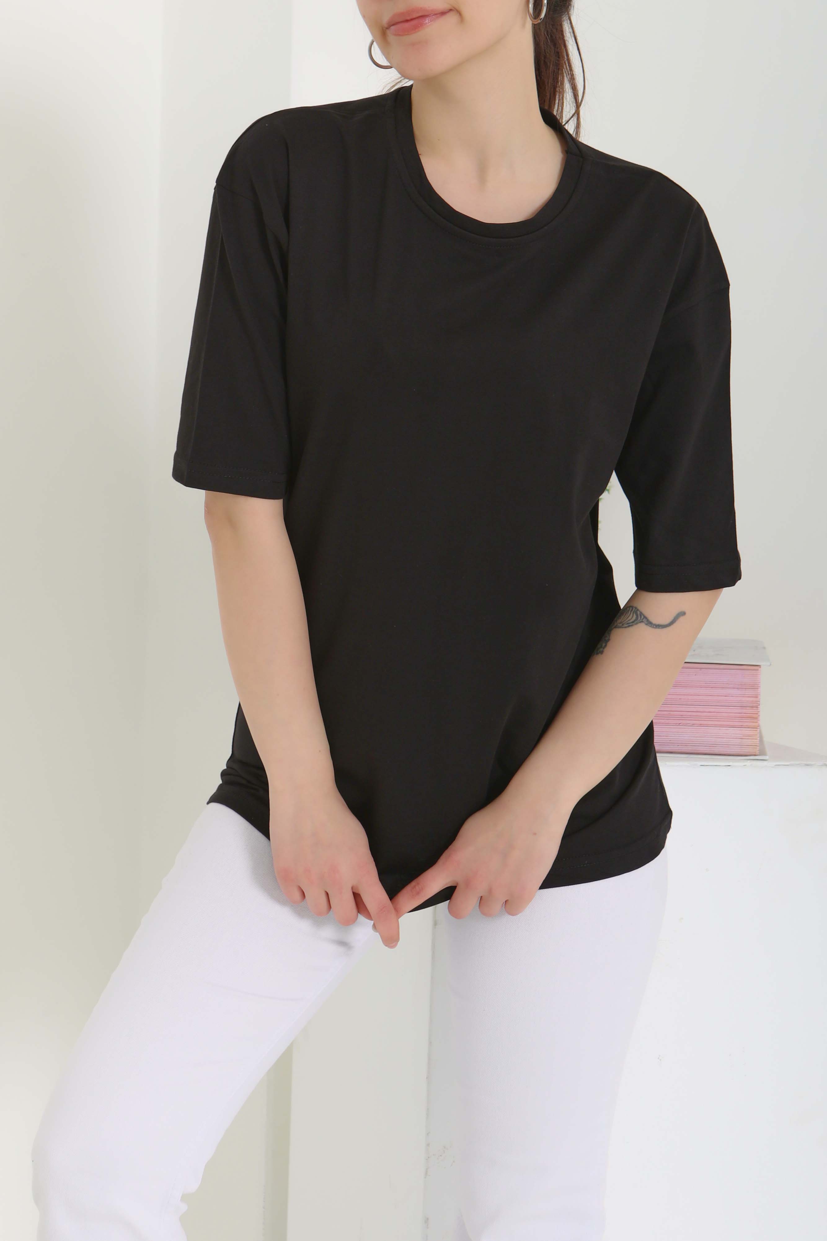 Oversize Kısa Kollu T-Şhirt - 27118 - 2