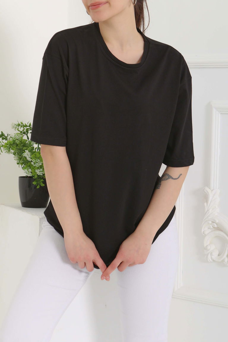Oversize Kısa Kollu T-Şhirt - 27118 - TOFİSA