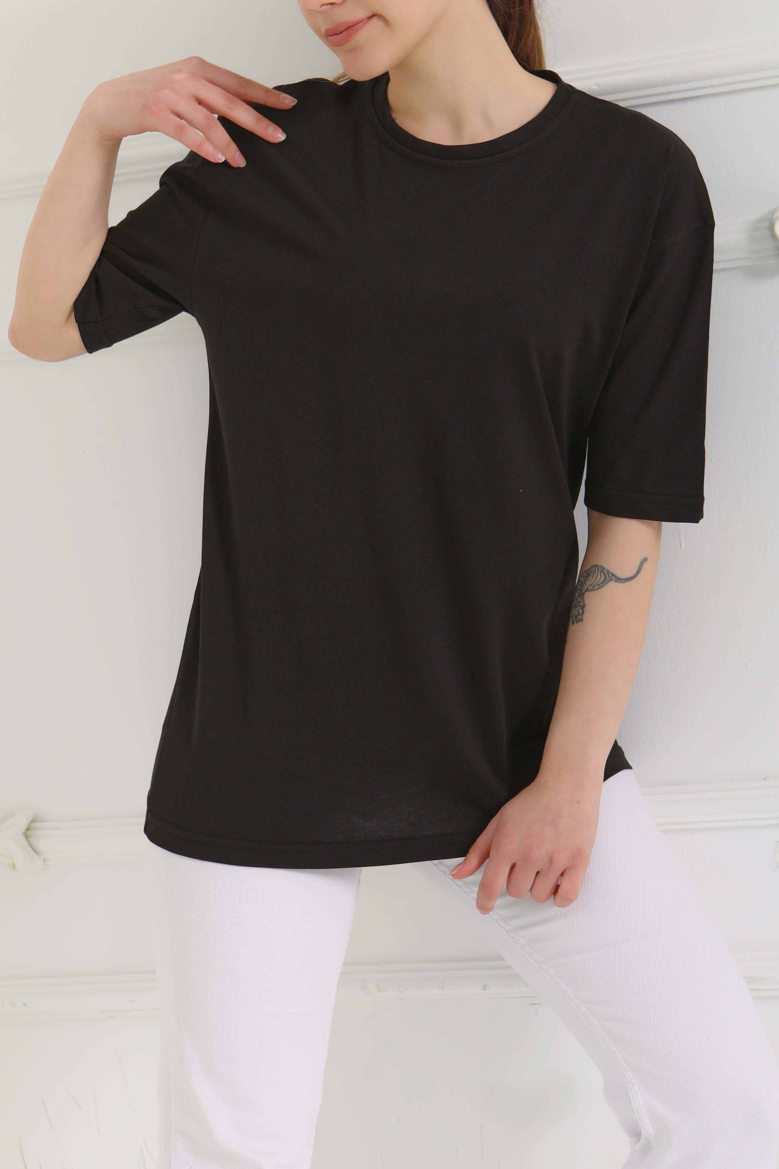 Oversize Kısa Kollu T-Şhirt - 27118 - 4