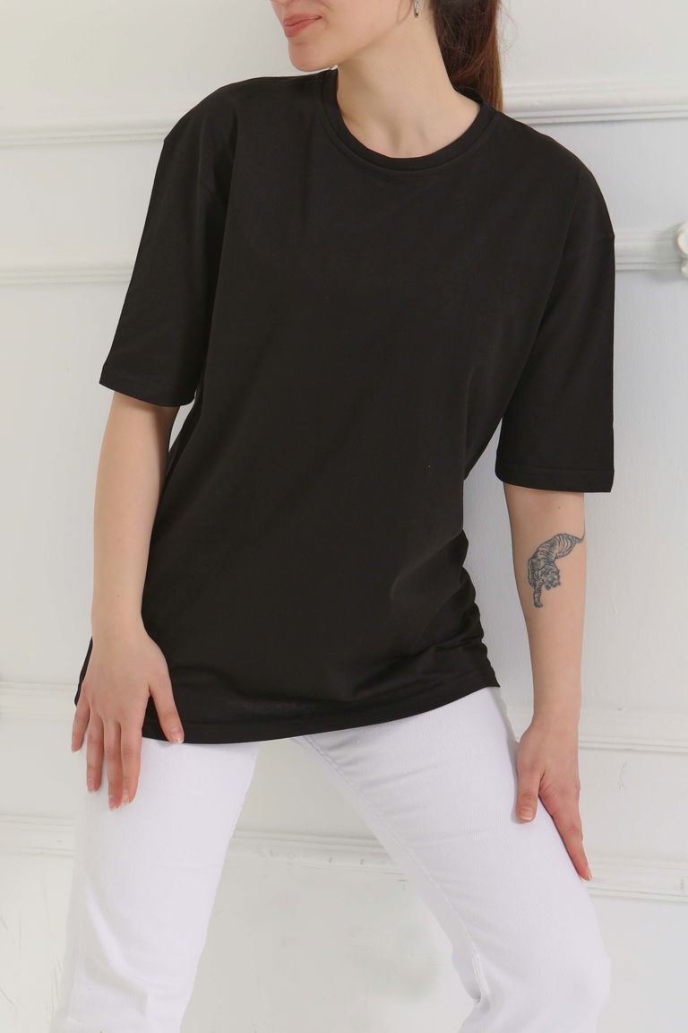 Oversize Kısa Kollu T-Şhirt - 27118 - TOFİSA
