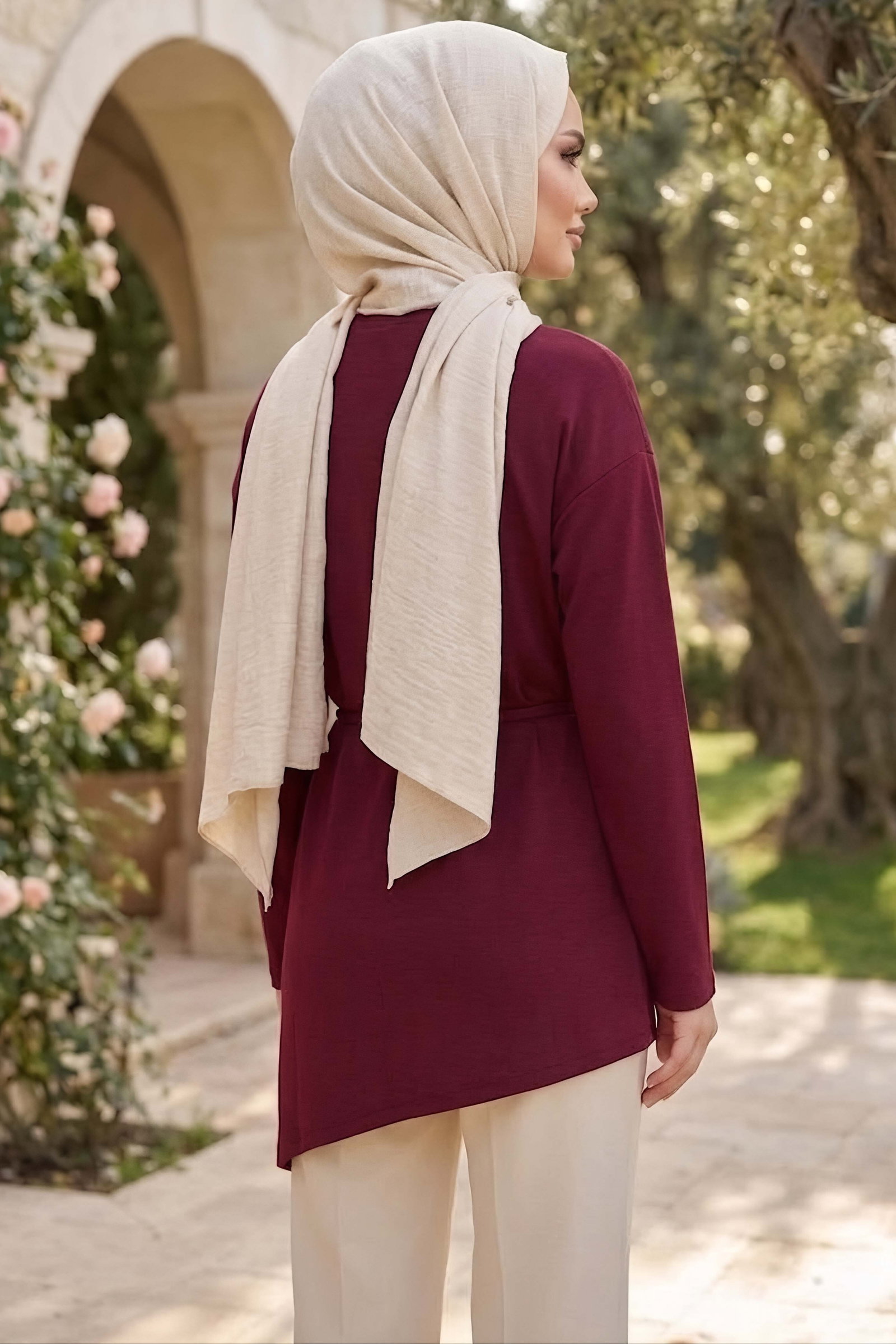 Oysh Modal Çapraz Tunik Mürdüm - 28902-MURDUM - 3