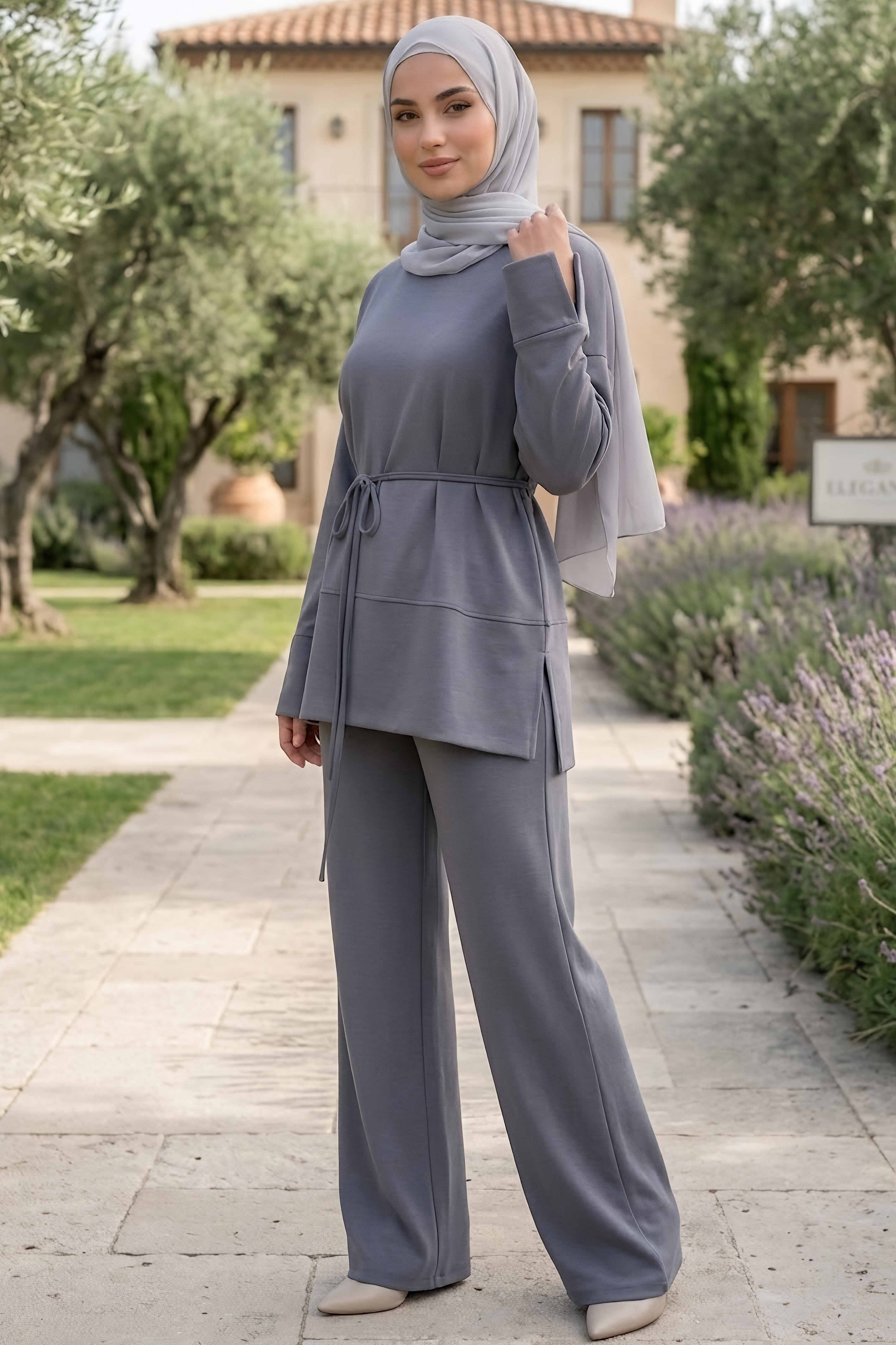 Oysh Modal İkili Takım Füme - 28897-FUME - 2