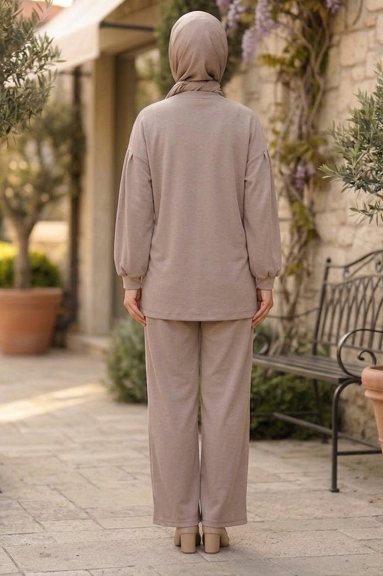 Oysh Modal İkili Takım Krem - 1348-KREM - 3