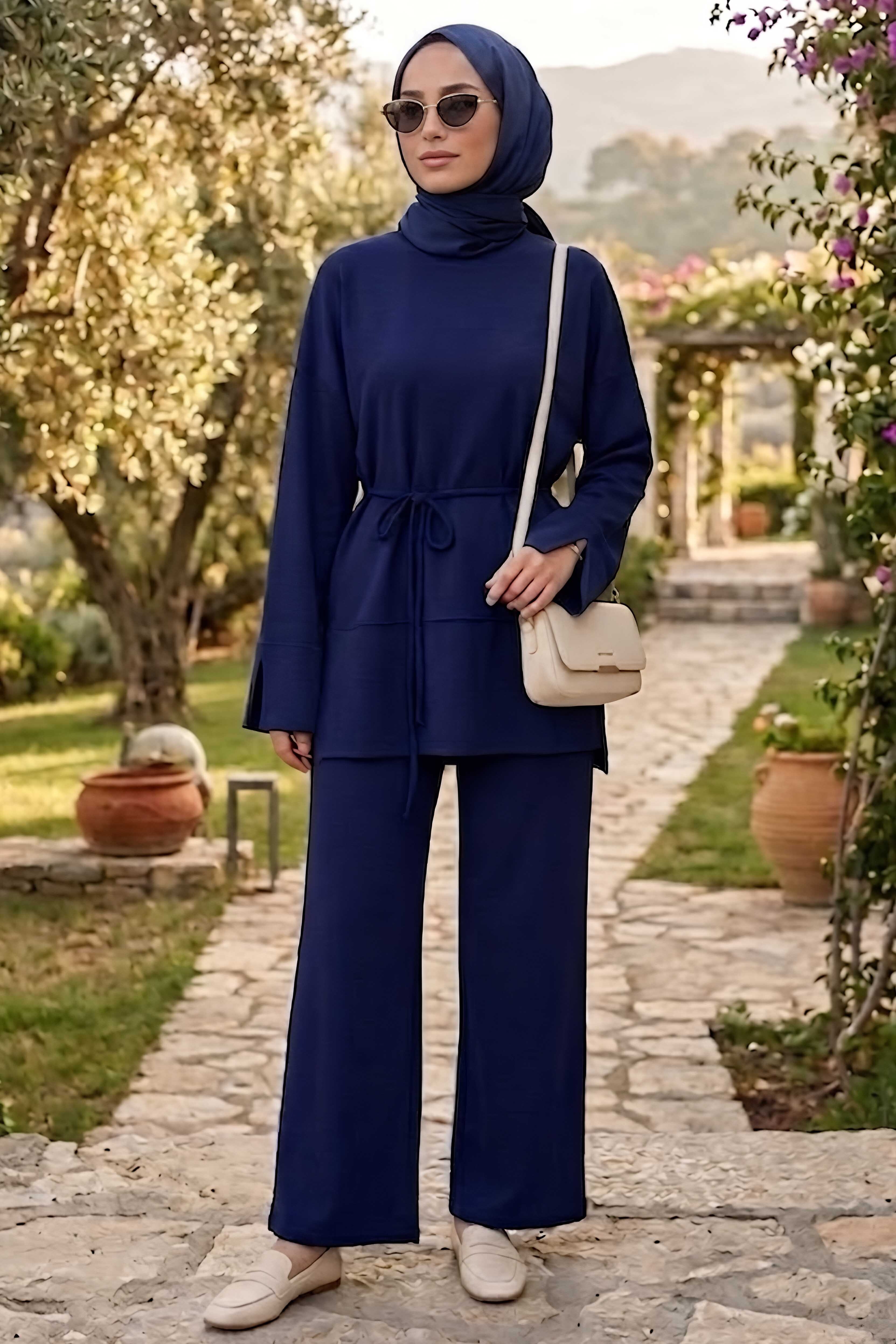 Oysh Modal İkili Takım Lacivert - 28897-LACIVERT - 1