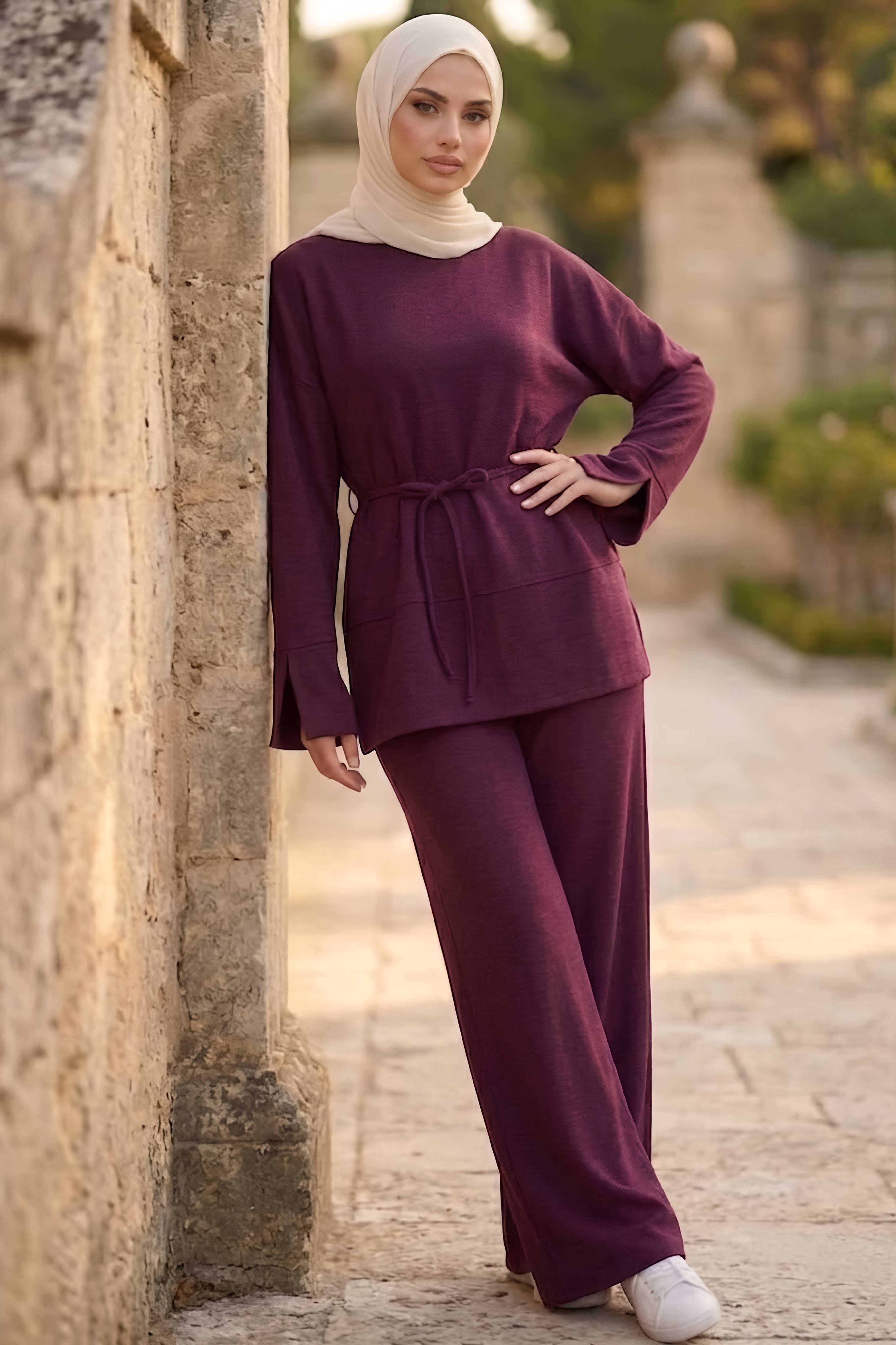 Oysh Modal İkili Takım Mürdüm - 28897-MURDUM - 2
