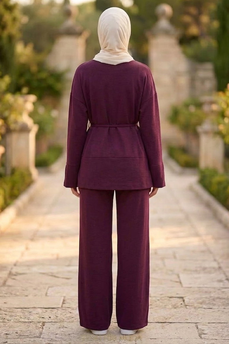 Oysh Modal İkili Takım Mürdüm - 28897-MURDUM - 3