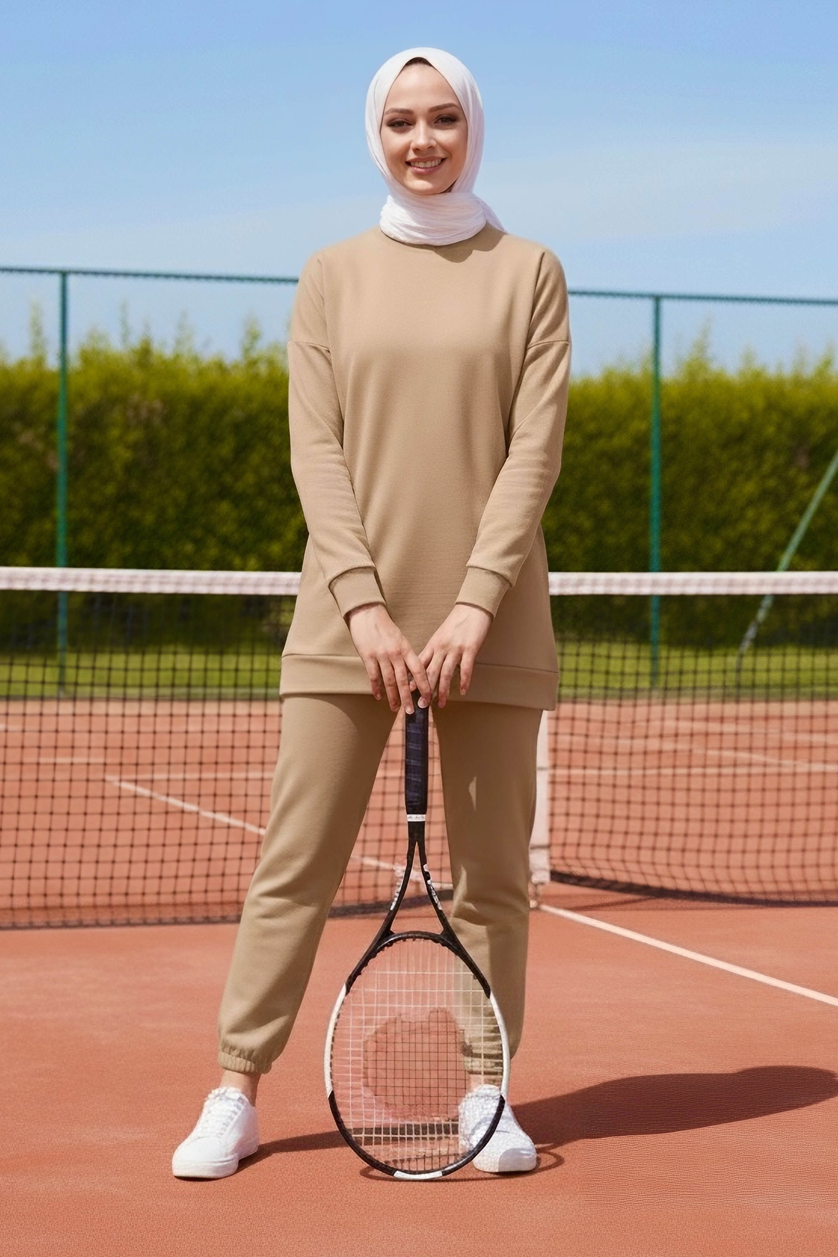 Paça Lastikli İki İplik İkili Takım - 28029-BISKUVI - 2