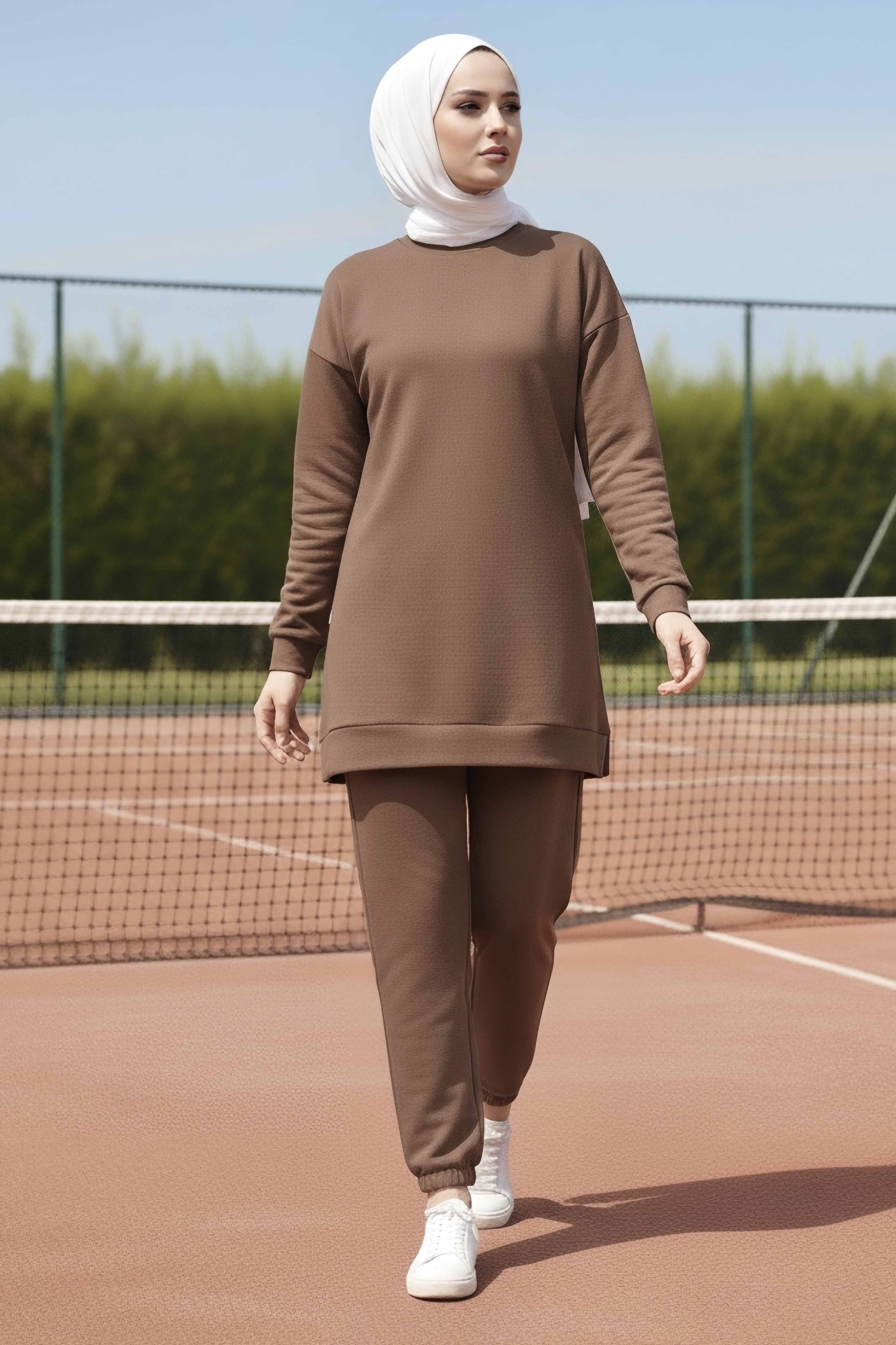 Paça Lastikli İki İplik İkili Takım - 28029-VIZON - 2