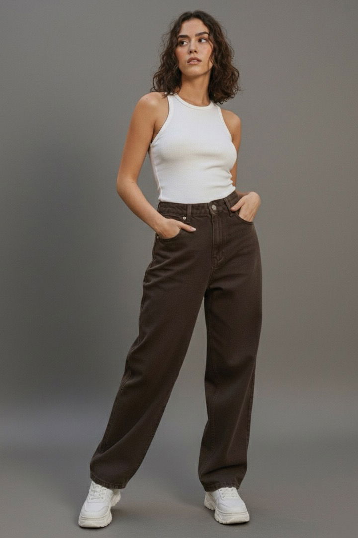 Palazzo Kot Pantolon - 28060-KAHVE - 2