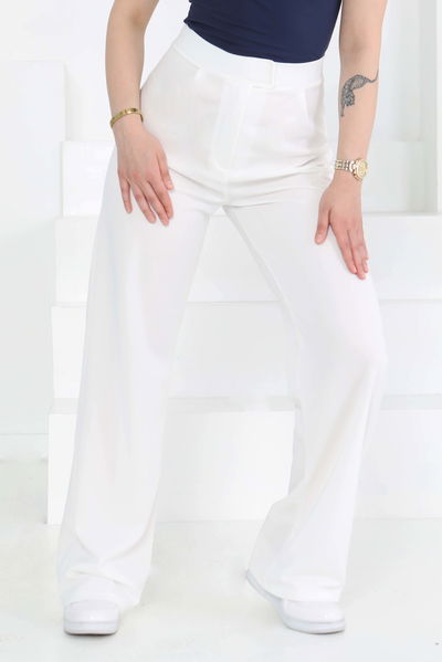 Palazzo Pantolon Beyaz - 27077 