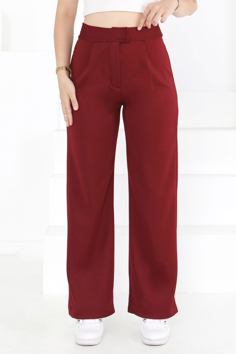 Palazzo Pantolon Bordo - 27077 - TOFİSA