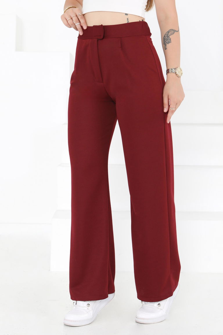 Palazzo Pantolon Bordo - 27077 - TOFİSA