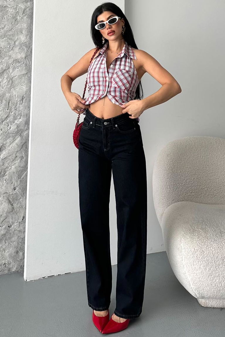 Palazzo Pantolon Koyu Lacivert - 27387 - TOFİSA