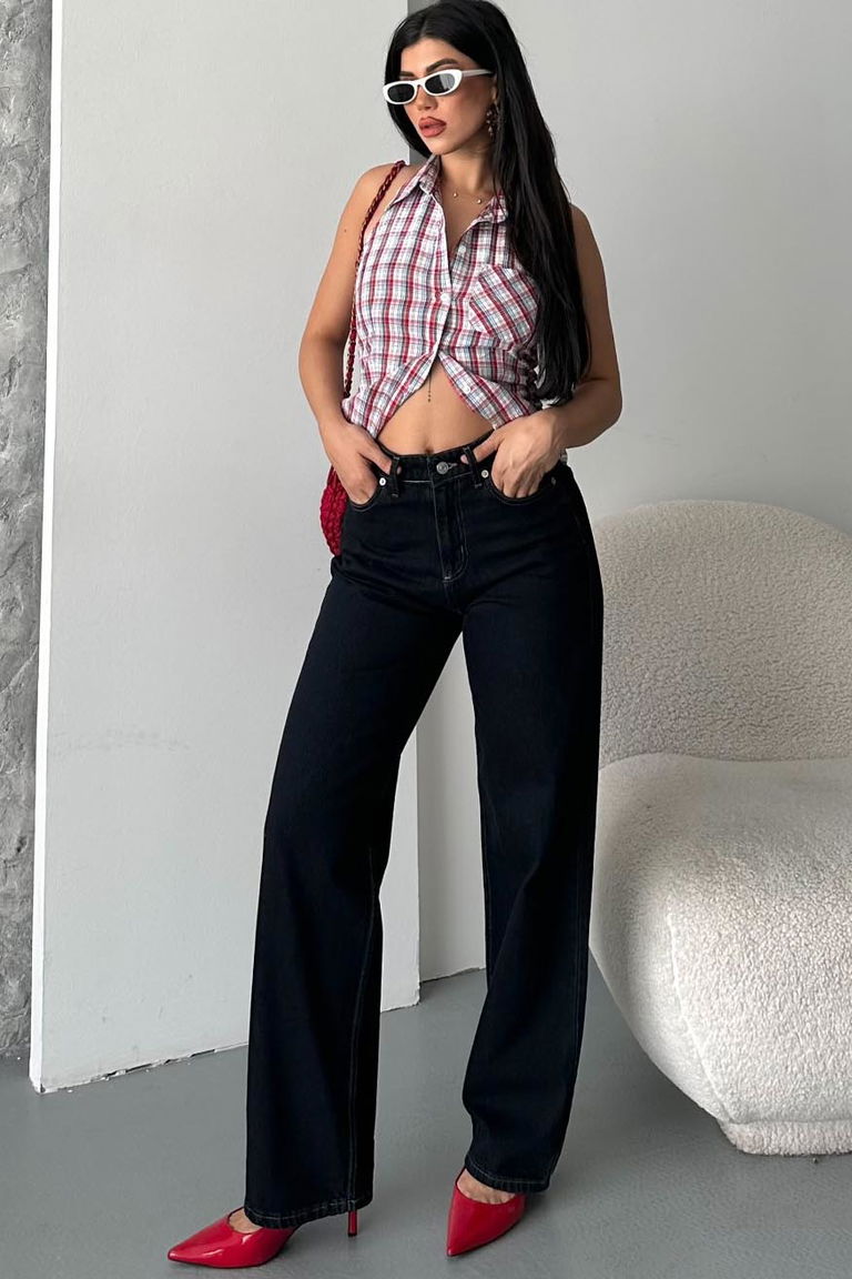 Palazzo Pantolon Koyu Lacivert - 27387 - TOFİSA