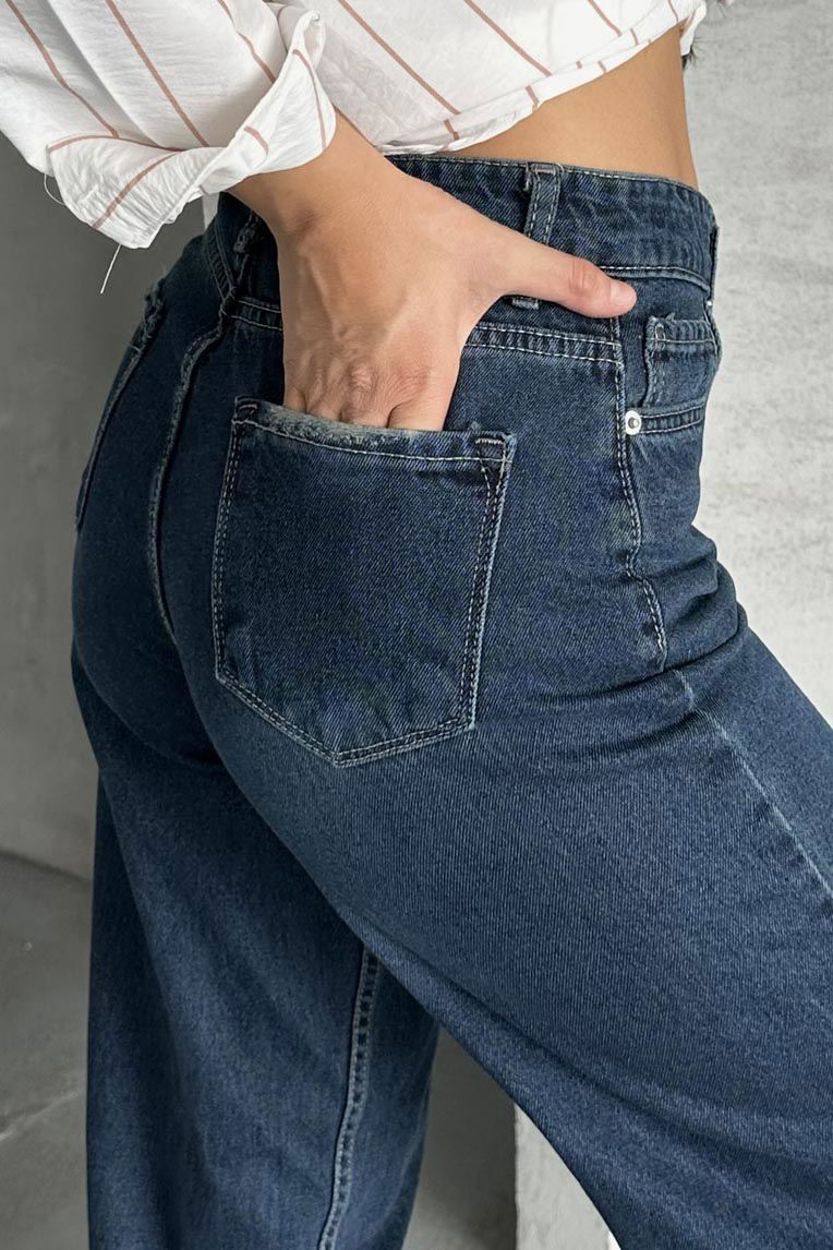 Palazzo Pantolon Koyu Mavi - 27358 - TOFİSA