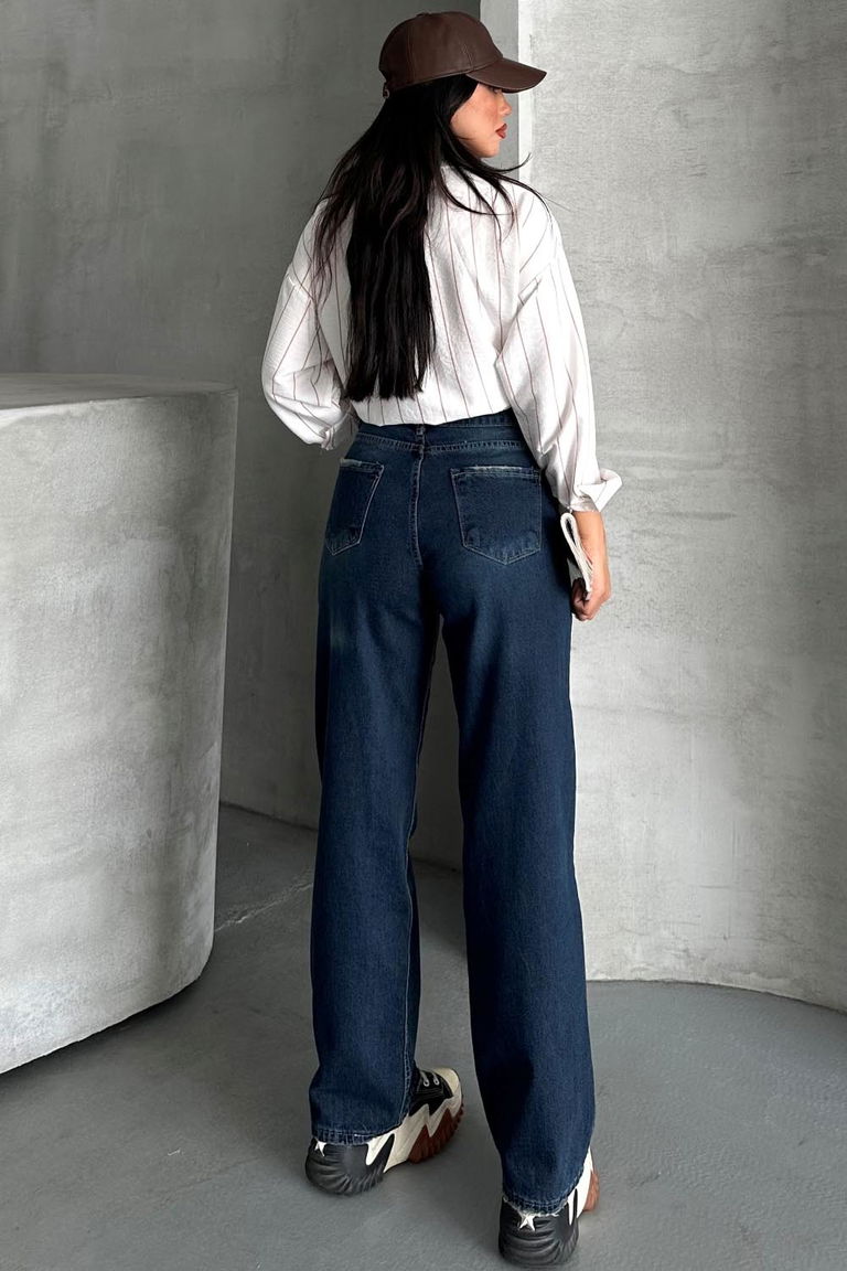 Palazzo Pantolon Koyu Mavi - 27358 - TOFİSA