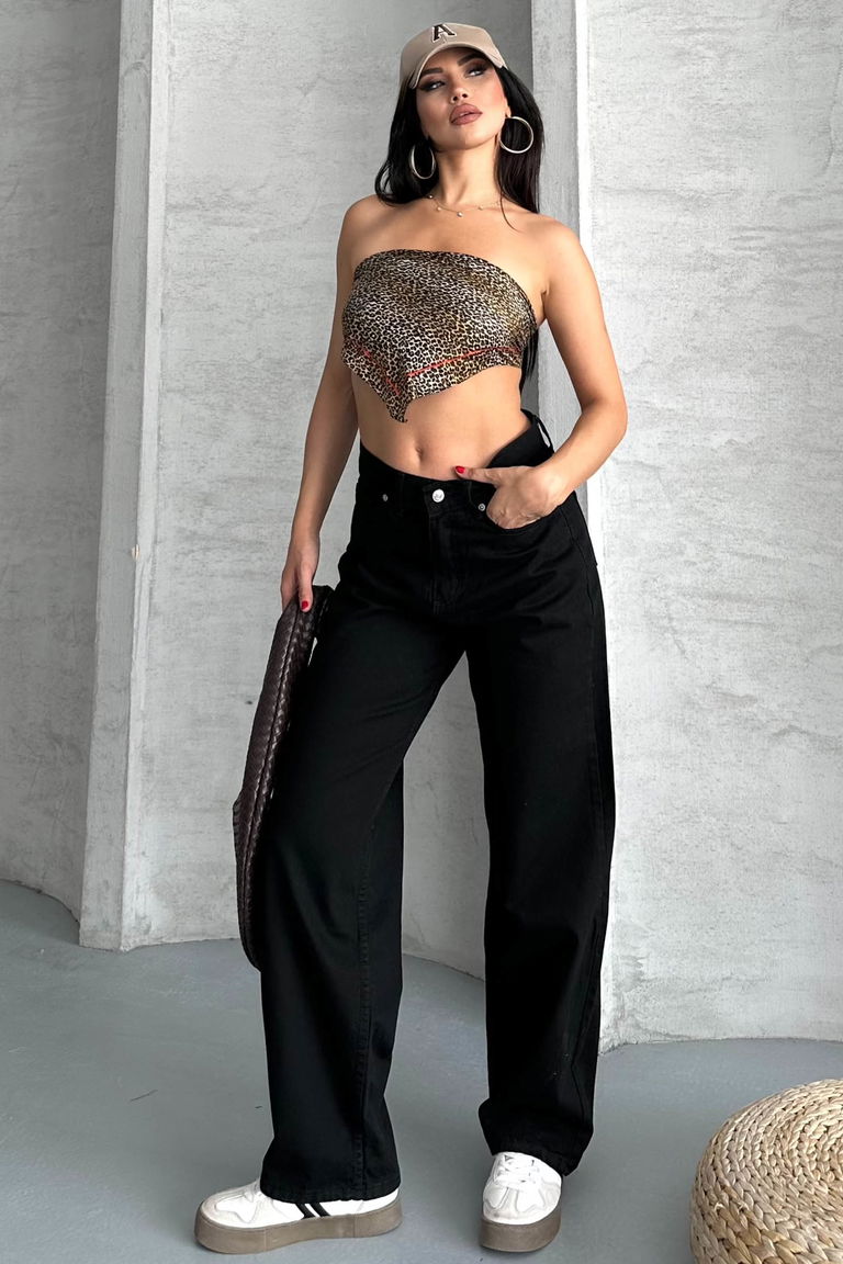 palazzo Pantolon Siyah - 27298 - TOFİSA