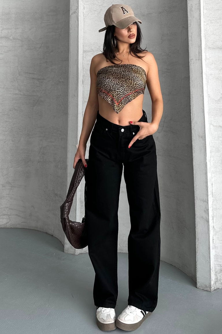 palazzo Pantolon Siyah - 27298 - TOFİSA