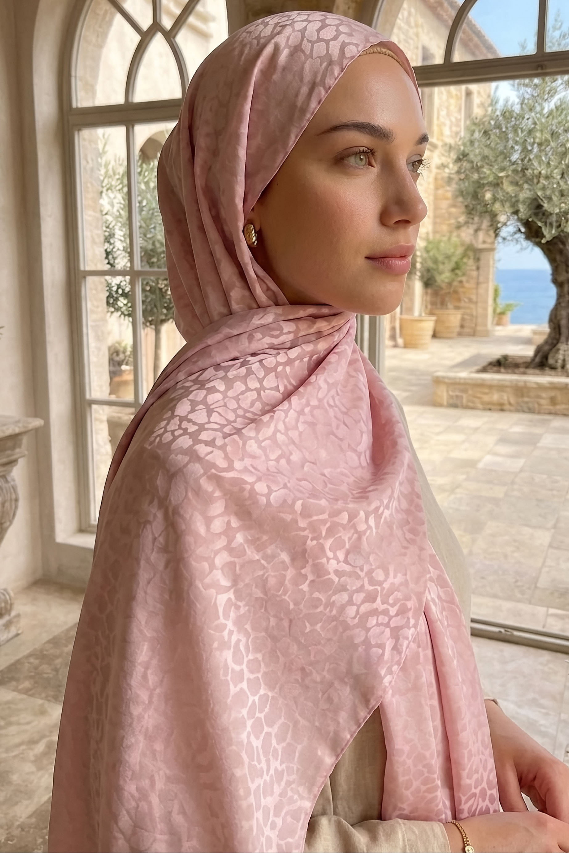Pamuklu Jakar Şal Pembe - 28806-PEMBE - 3