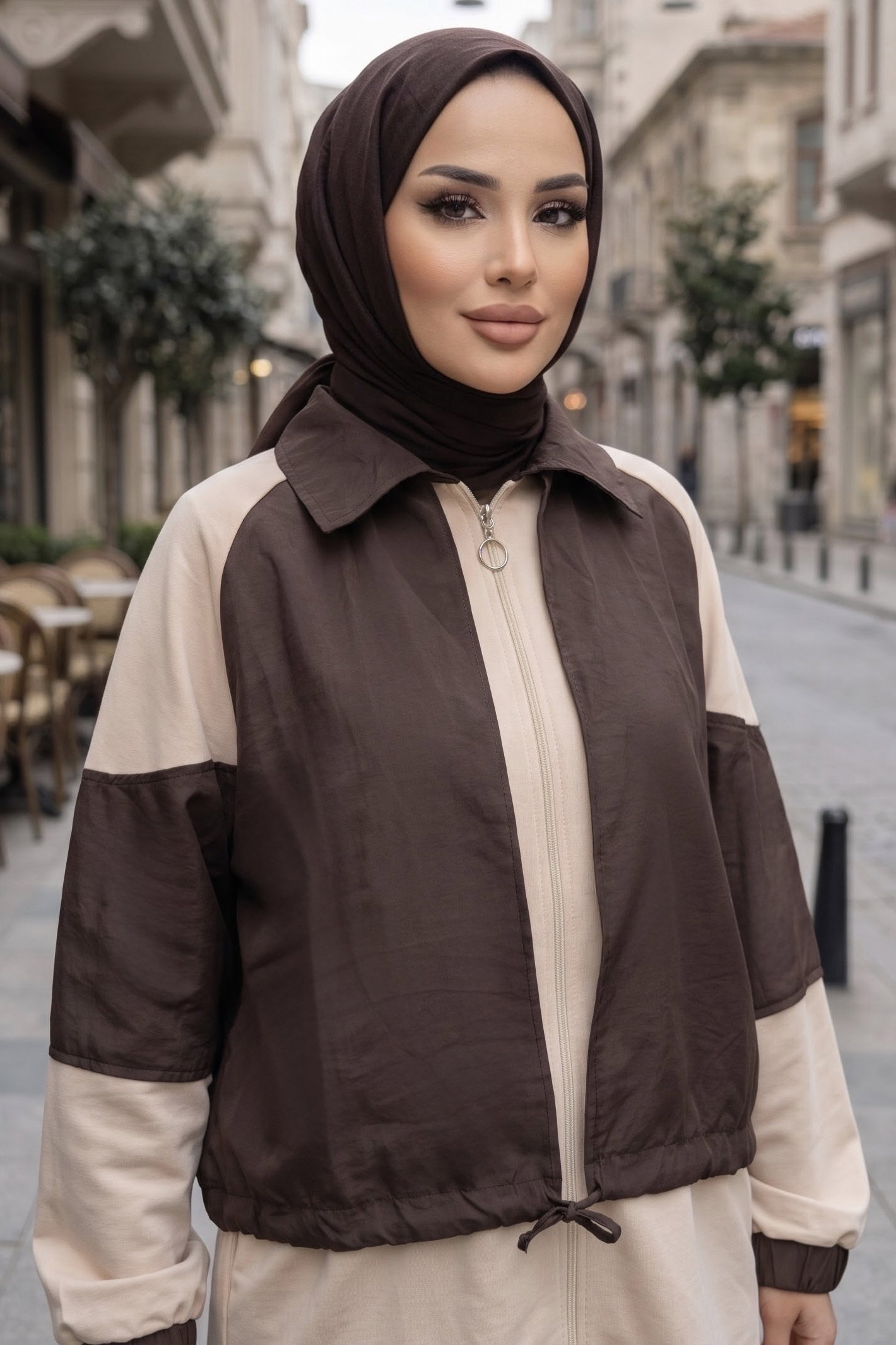 Paraşüt Garnili Oysh Modal Takım Krem - 29052-KREM - 3