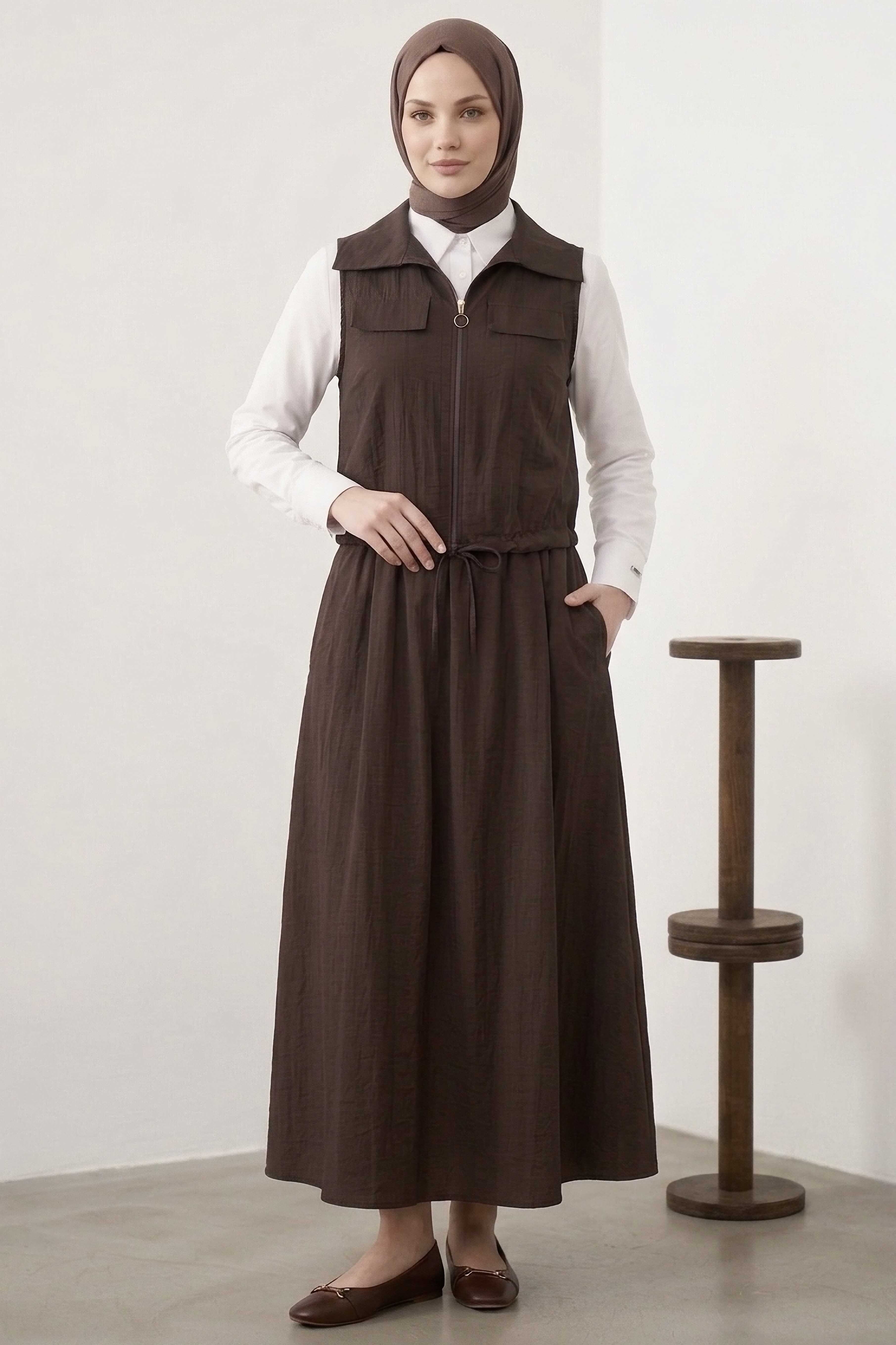 Paraşüt Üçlü Takım - 28390-KAHVE - 2